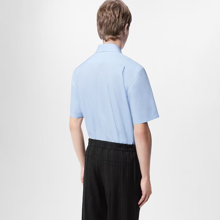 Louis Vuitton Short-Sleeved Cotton Shirt - 41 3L Size 40L - 6 Thumbnail