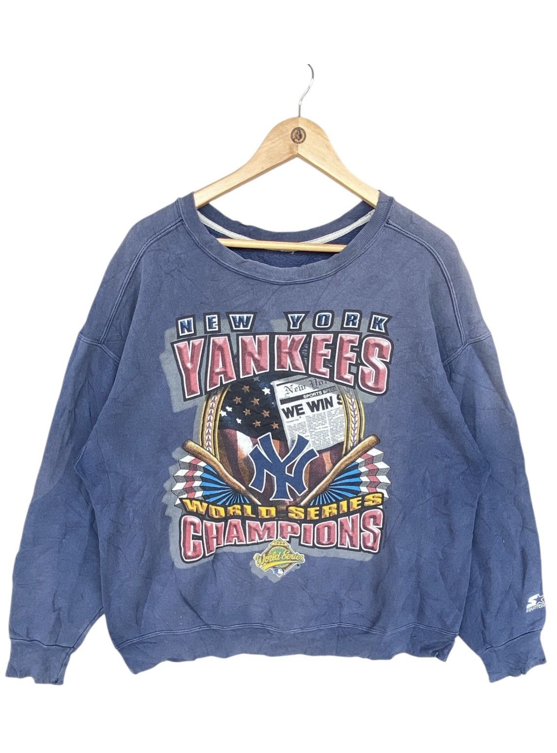 Other Vintage New York Yankees Printed Crewneck Sweatshirt Blue Size US M / EU 48-50 / 2 - 1 Thumbnail