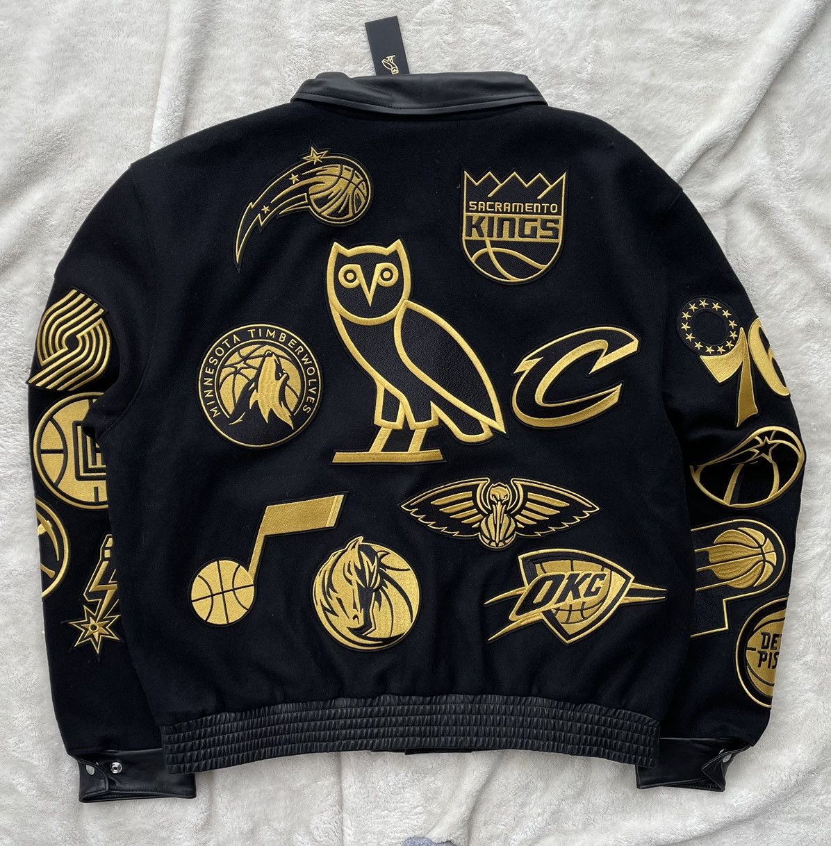 Octobers Very Own Ovo X Nba X Jeff Hamilton Icon Varsity Jacket Grailed 8787