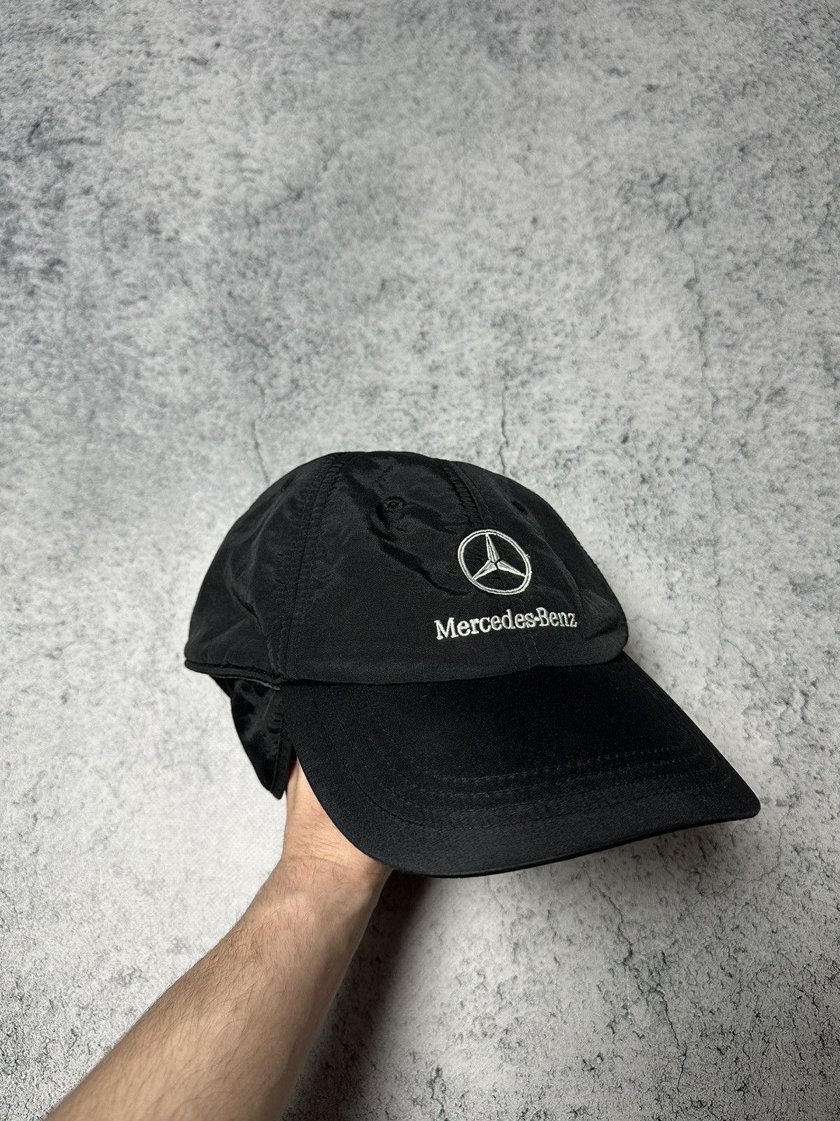 Mercedes-Benz Vintage Mercedes Benz Nylon Racing Earflap Trapper Cap Hat Size ONE SIZE - 6 Thumbnail