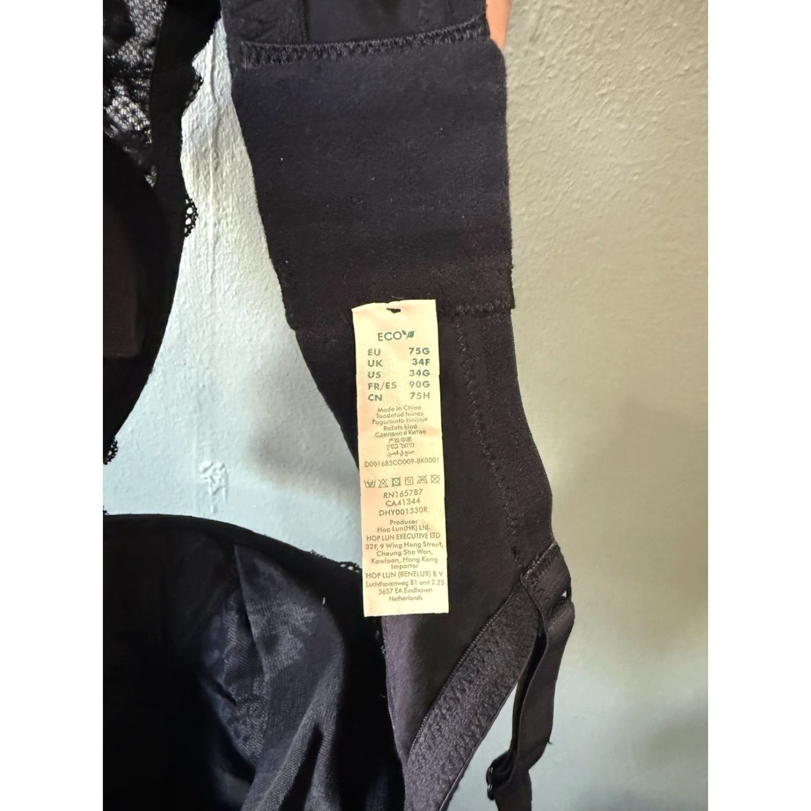 Vintage Dorina Bra Womens Black Eco Push Up NWT Size 34G Size ONE SIZE - 3 Thumbnail