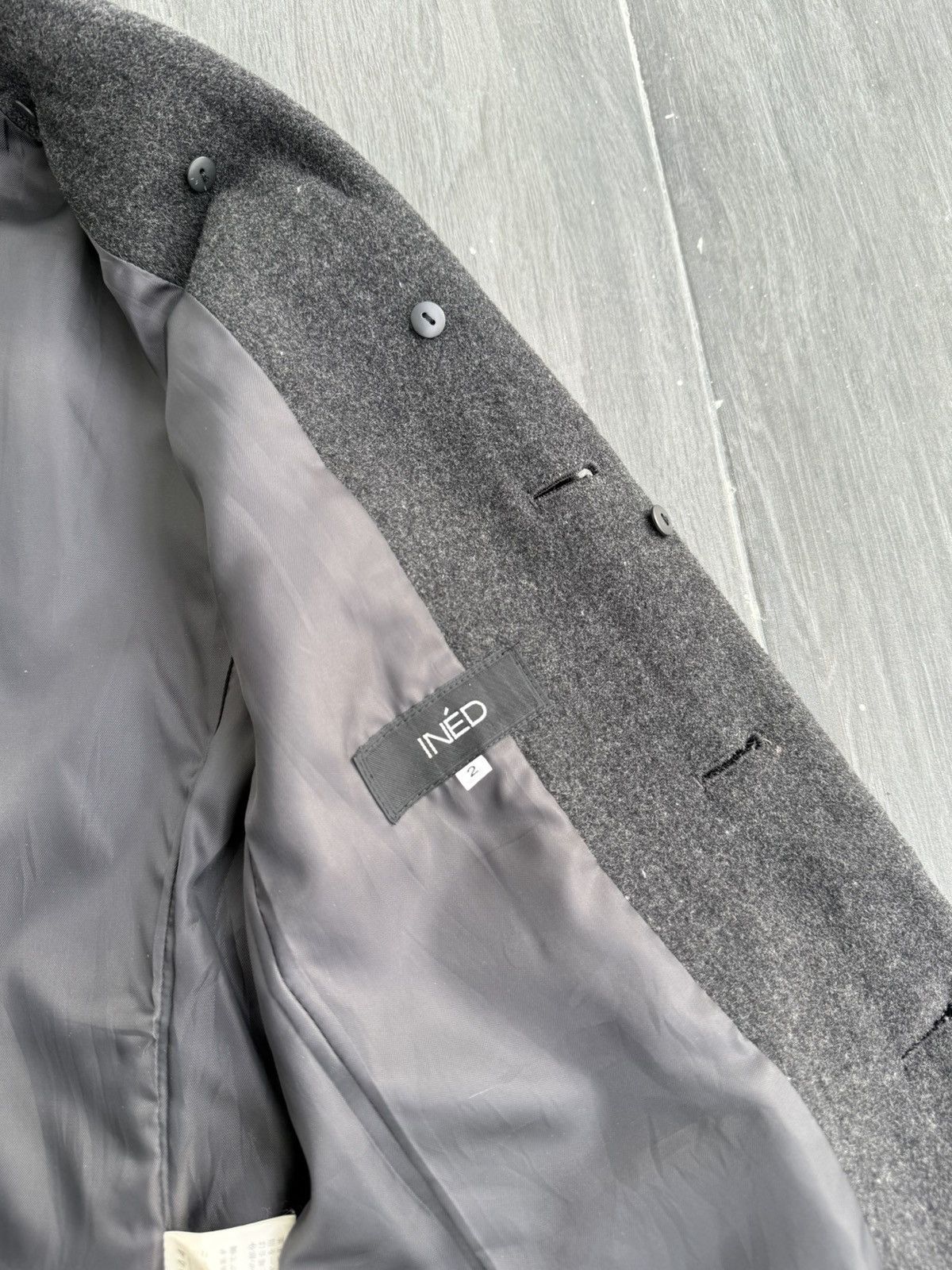 Yohji Yamamoto INÉD by Yohji Yamamoto Salt & Pepper Wool Long Coat Size US S / EU 44-46 / 1 - 10 Thumbnail