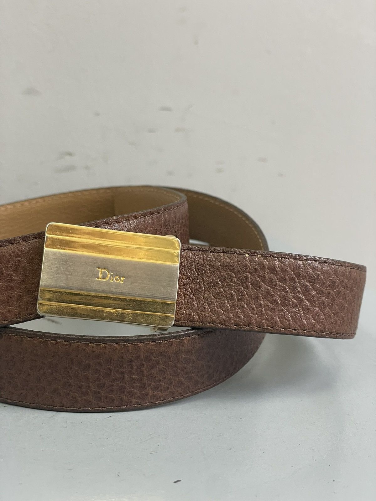 Dior Christian Dior Monsieur leather retro casual belt y2k Size ONE SIZE - 8 Thumbnail