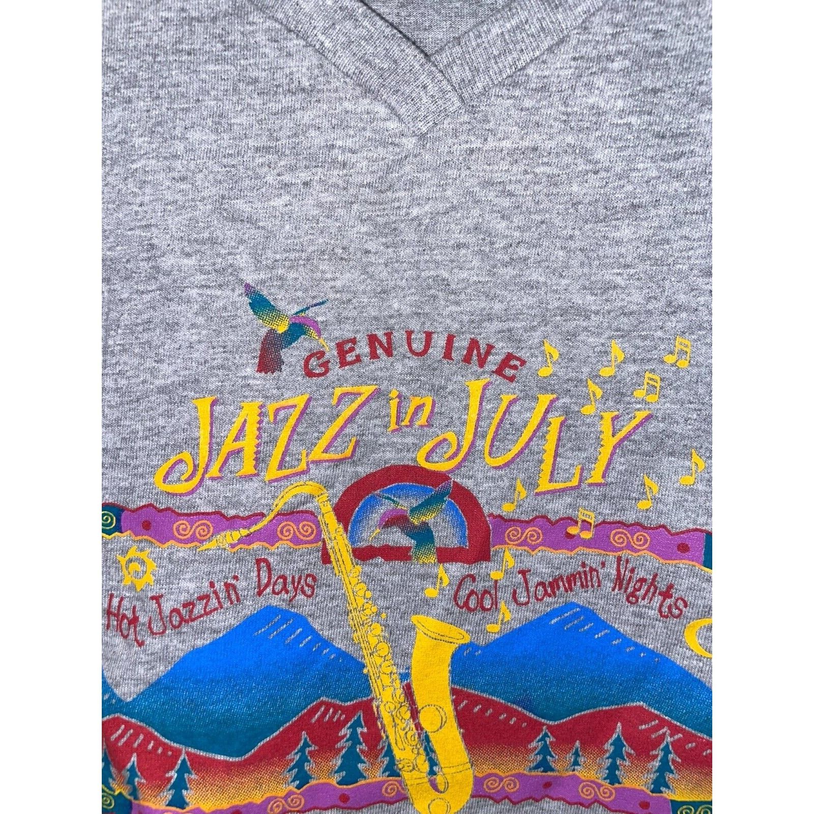 Anvil Vintage Womens Jazz In July Shirt Tee Top Music 1999 Large Size L / US 10 / IT 46 - 2 Thumbnail