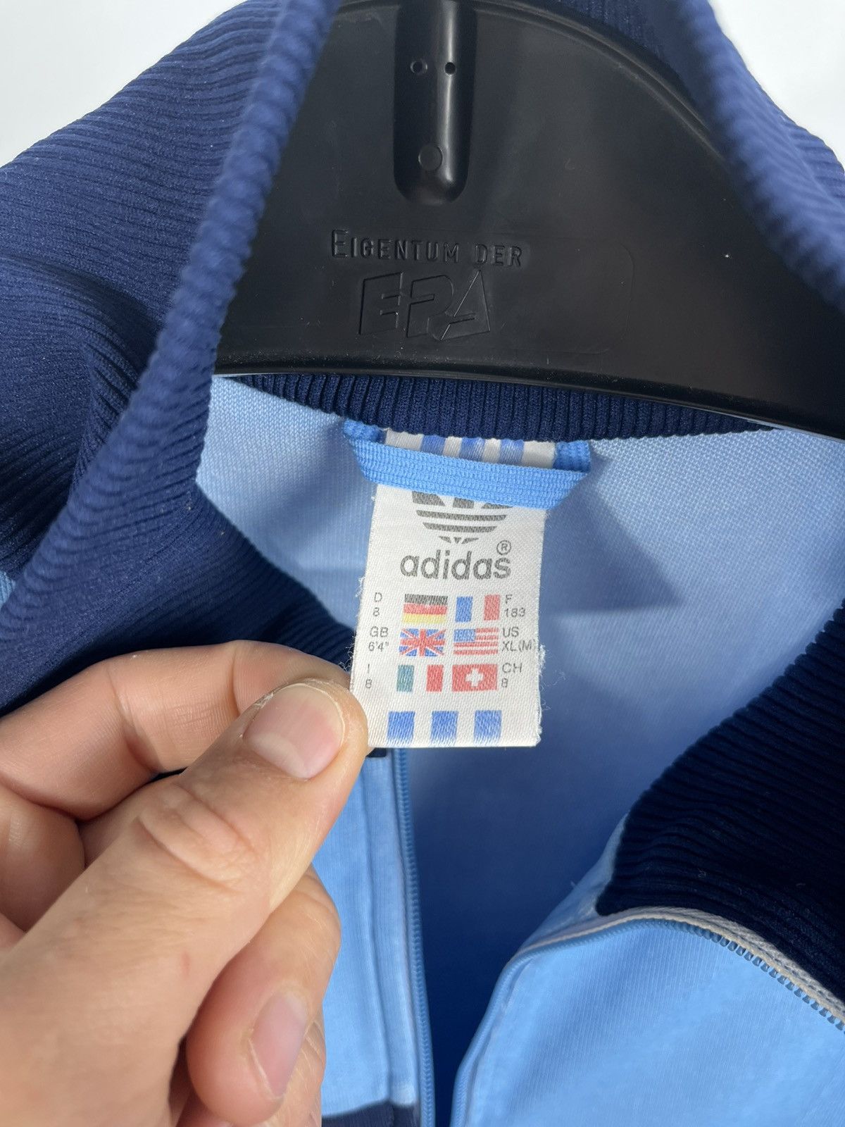 Adidas Vintage Adidas Track Jacket Blue Made in Yugoslavia XL Size US XL / EU 56 / 4 - 8 Thumbnail