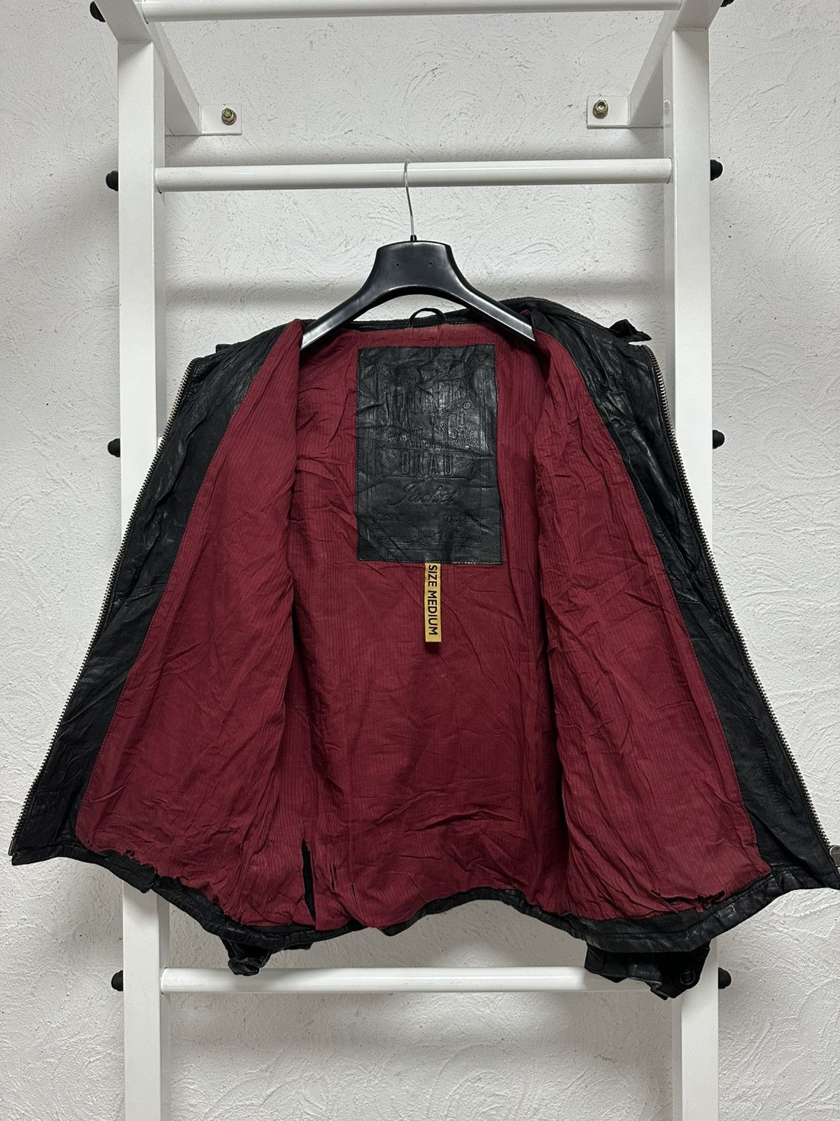 Japanese Brand × Superdry Superdry Avant-Garde Leather Jacket M Size Diesel Style Size US M / EU 48-50 / 2 - 10 Thumbnail