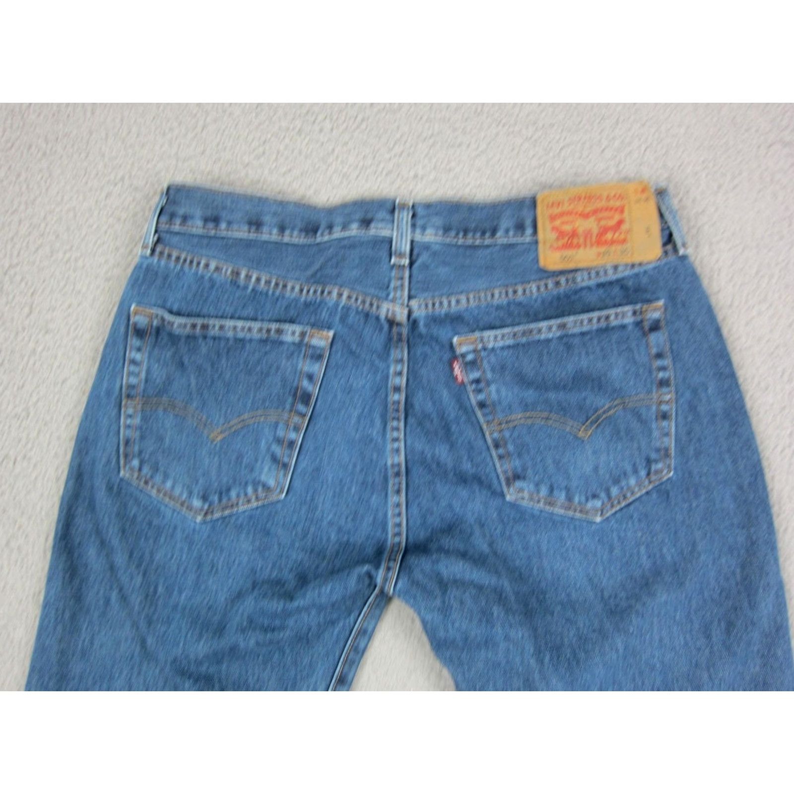 Levi's VINTAGE Levi's 501 Jeans Men Medium Wash 36x30 Blue Button Fly Denim Pants 90s Size US 36 / EU 52 - 2 Thumbnail