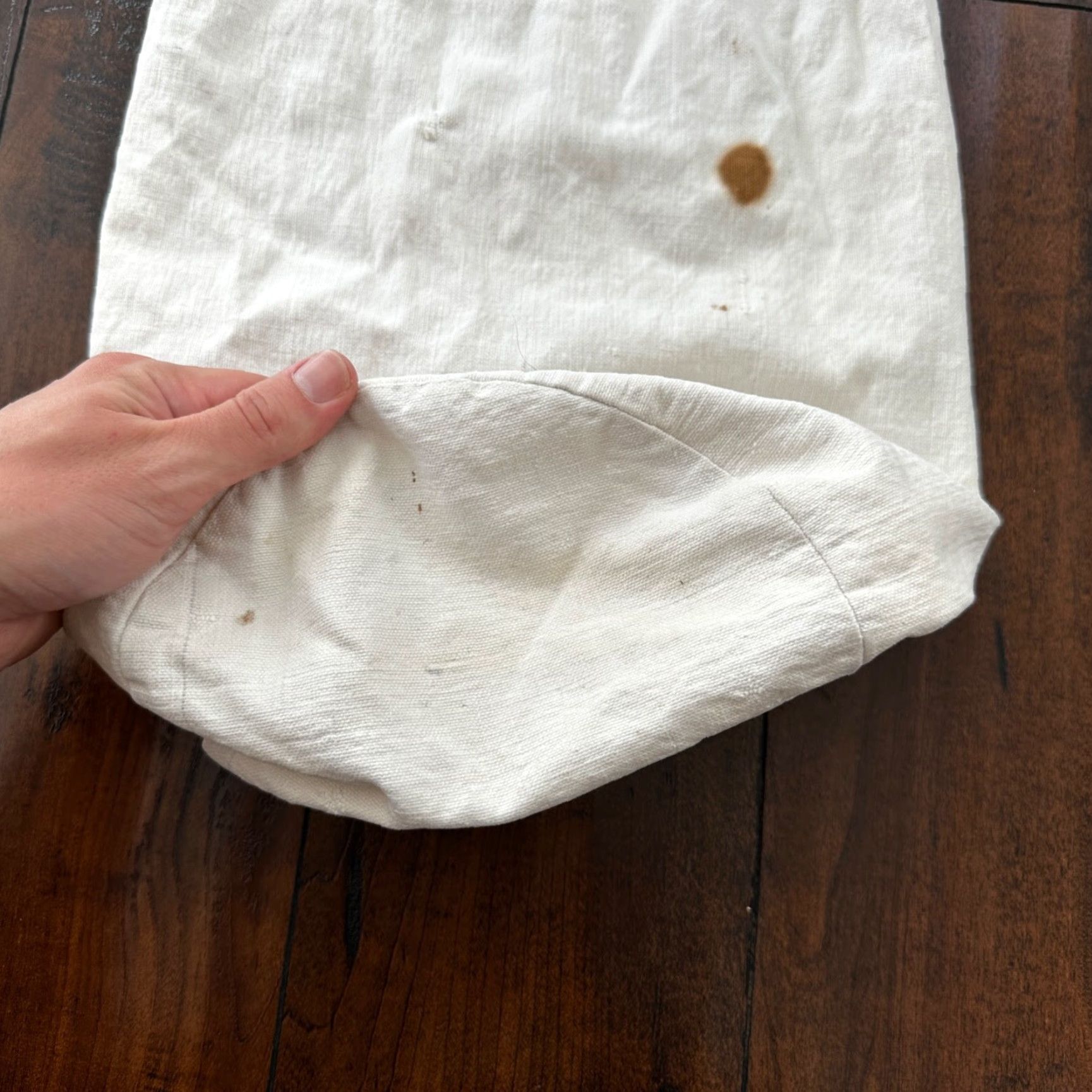 Vintage VTG WWII Canvas Garment Laundry Bag White Military Denim 1940s Stencil 40s 50s Size ONE SIZE - 4 Thumbnail