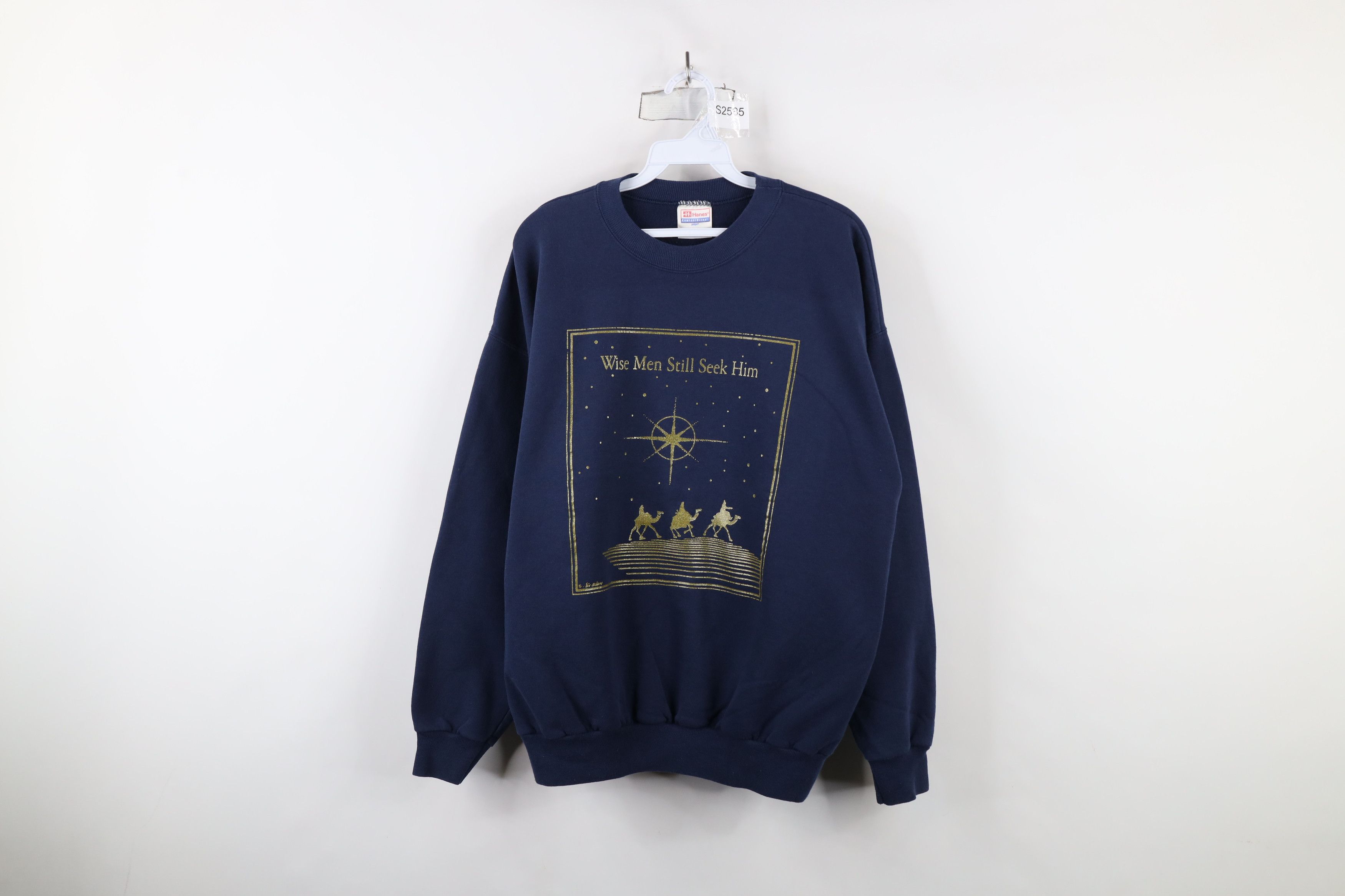 Vintage Vintage 90s Streetwear Men Still Seek Him Jesus Sweatshirt Size US L / EU 52-54 / 3 - 1 Thumbnail