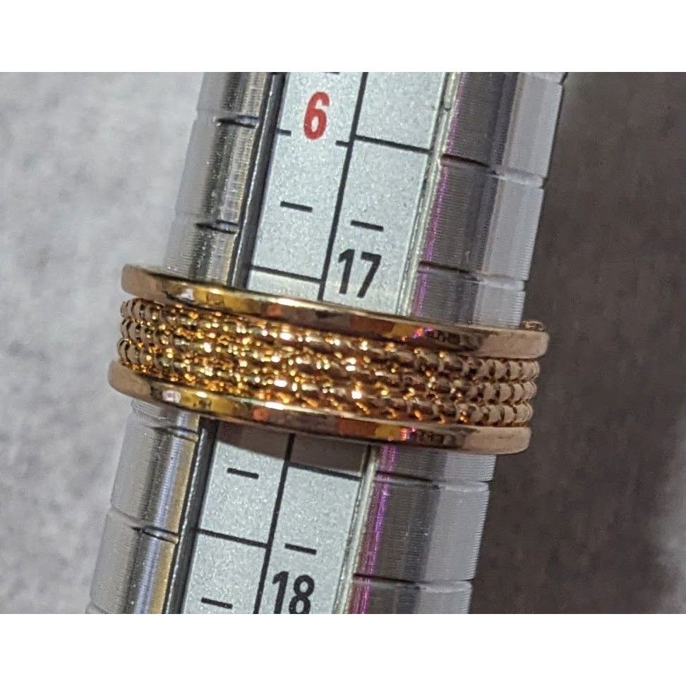 Other Gold Tone Rope Textured Fashion Ring Size 7 Size ONE SIZE - 14 Thumbnail