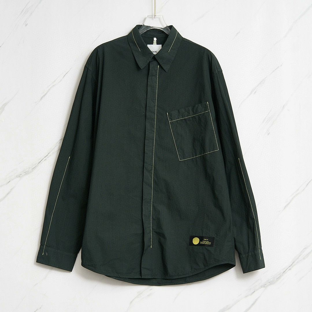 OAMC OAMC Men's Dark Green Collared Shirt Size US M / EU 48-50 / 2 - 1 Thumbnail