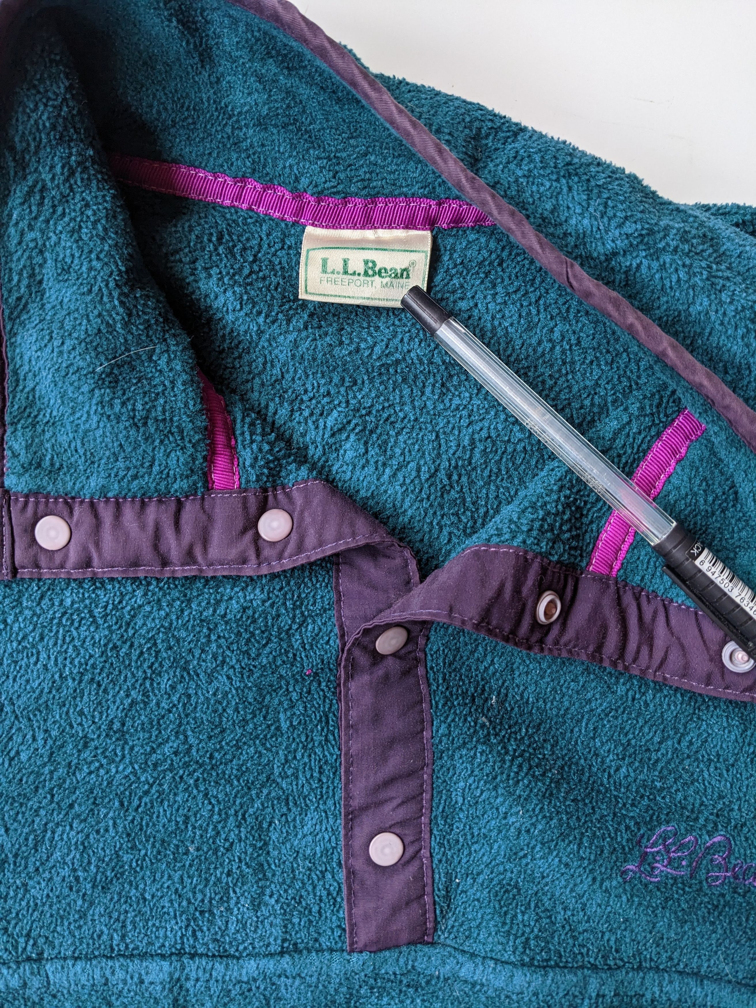 L.L. Bean Vintage 90s LL Bean fleece snap button jacket Size US L / EU 52-54 / 3 - 5 Thumbnail