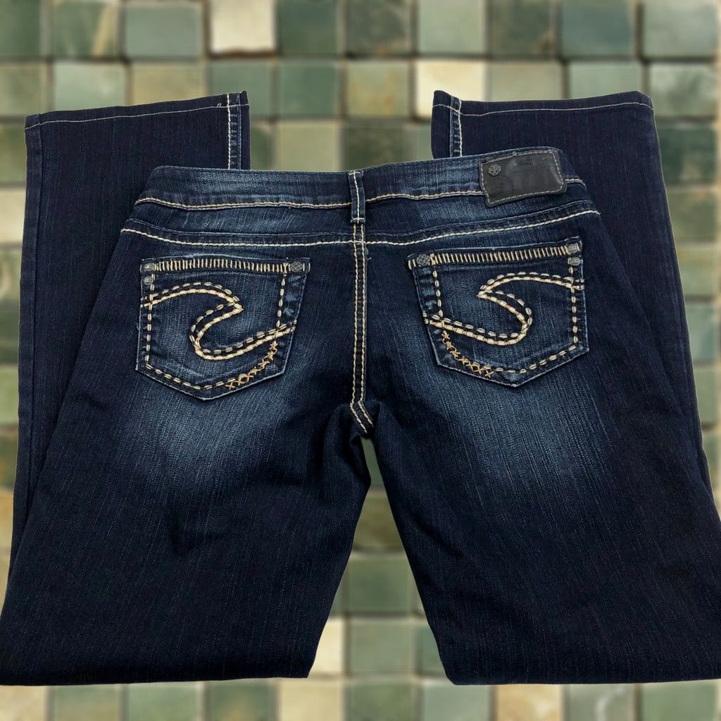 Silver Jeans Co. Silver Jeans MINT Aiko Bootcut Jeans 29 x 33 Low Rise Stretch 5-Pocket Denim Women Unspecified IN 32W 31L Vintage: No Size 29" - 1 Thumbnail