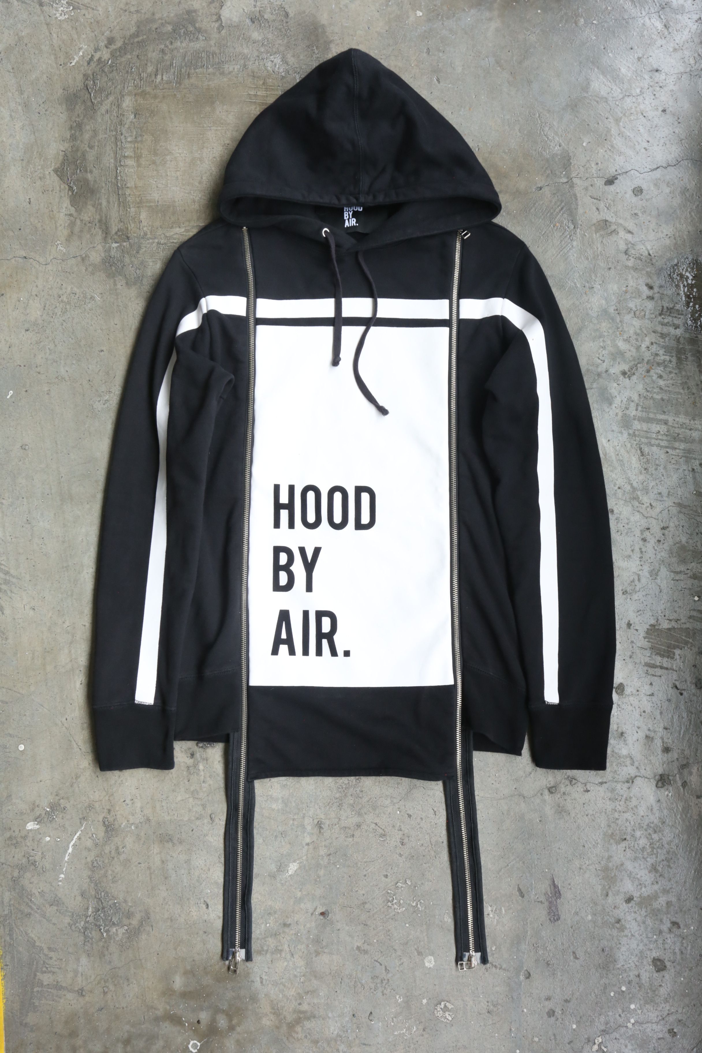 Hood By Air Hood by Air - S/S 15 - Zip Stripe Logo Hoodie Size US L / EU 52-54 / 3 - 2 Thumbnail