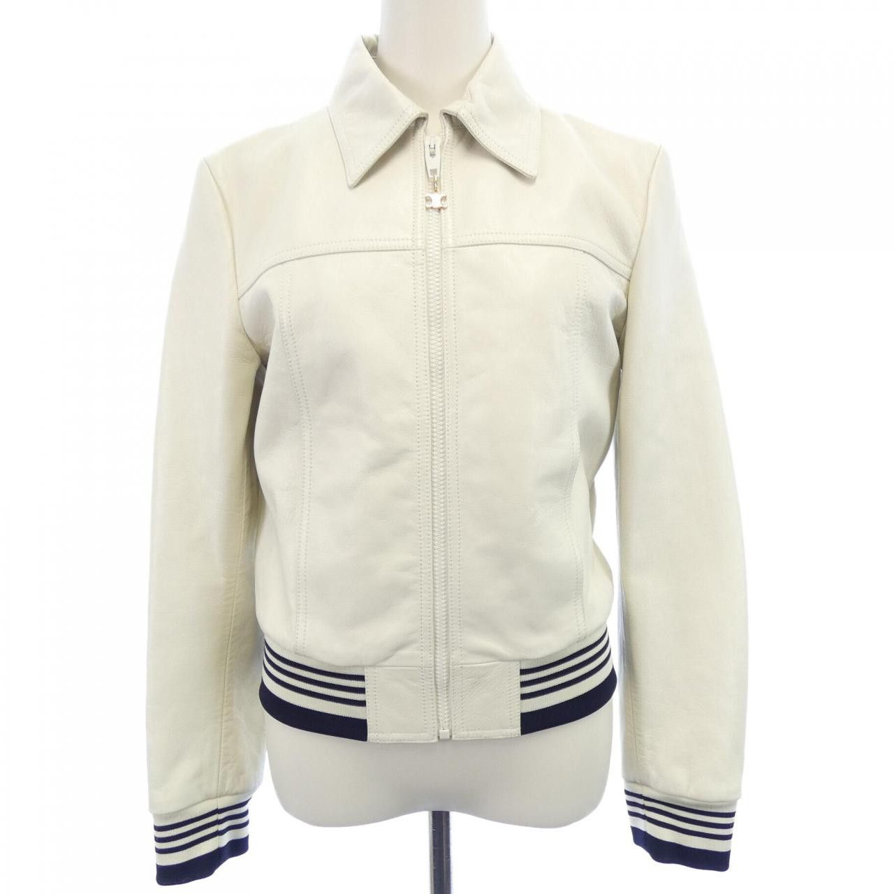 Celine Celine Celine Lamb Leather Jacket Leather Outerwear 2EF04291D DUTY FREE for USA Size ONE SIZE - 1 Thumbnail