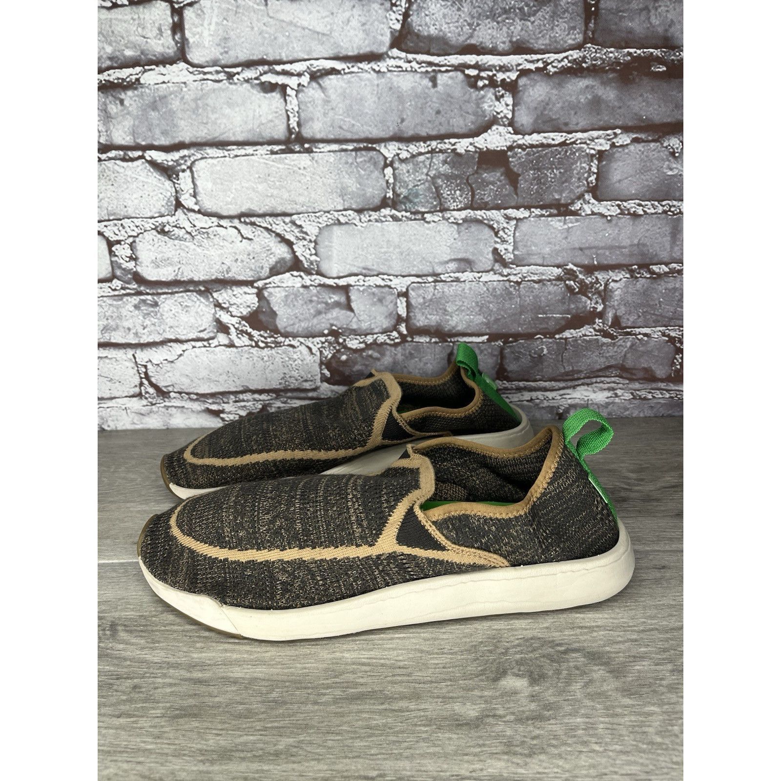 Sanuk Sanuk Chiba Quest Knit Brown Natural Fabric Slip On Shoes Me Size US 10 / EU 43 - 15 Thumbnail
