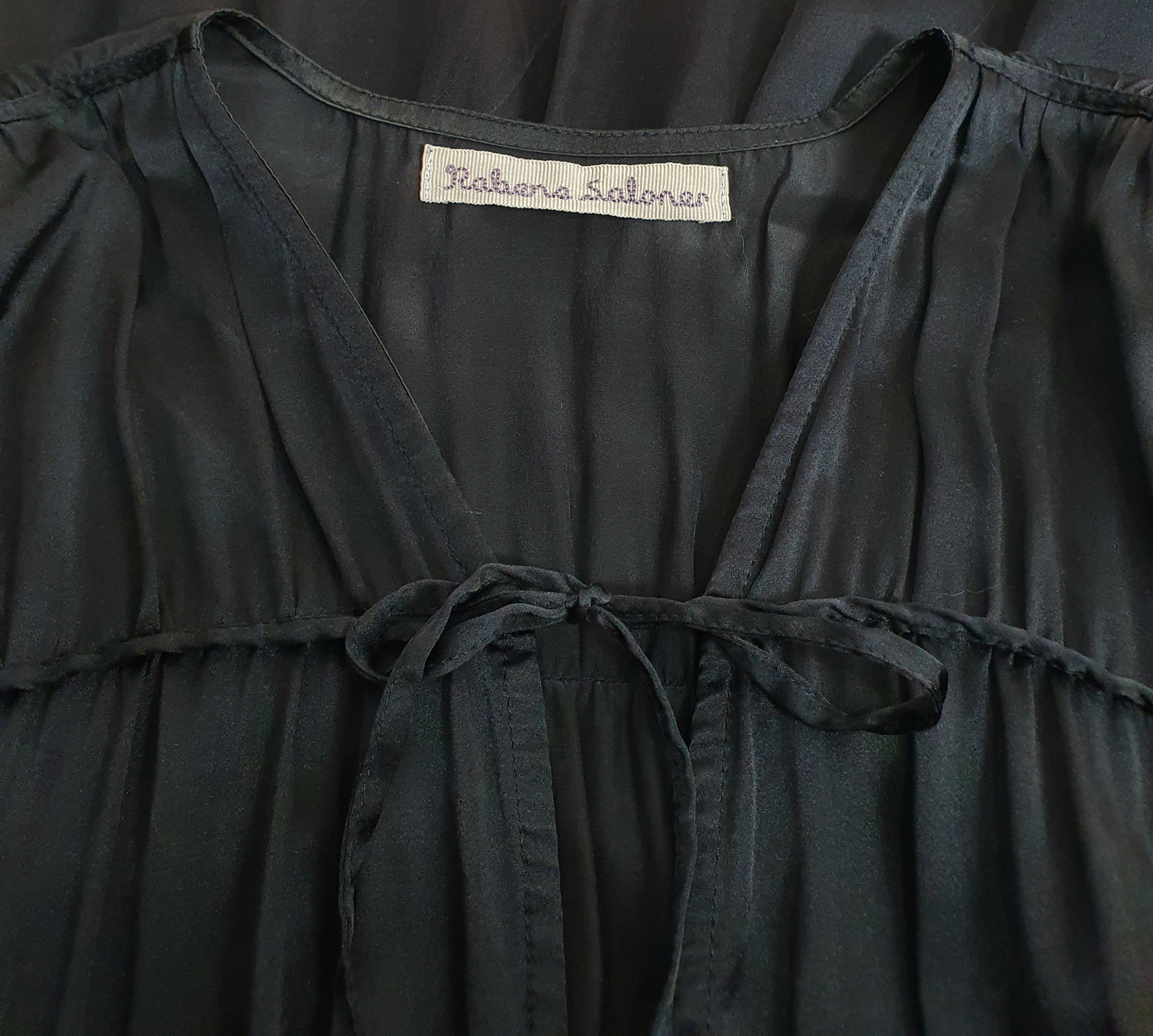 Designer Silk Black Dress Size L / US 10 / IT 46 - 6 Thumbnail
