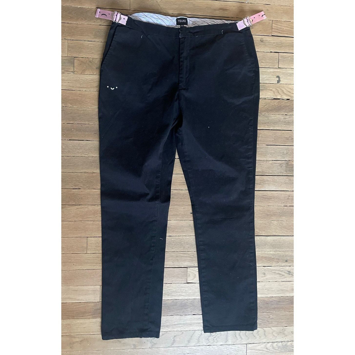 TSUKI TSUKI Black Cotton Twill Men's Straight Leg Pants SIze 36 Size US 36 / EU 52 - 1 Thumbnail