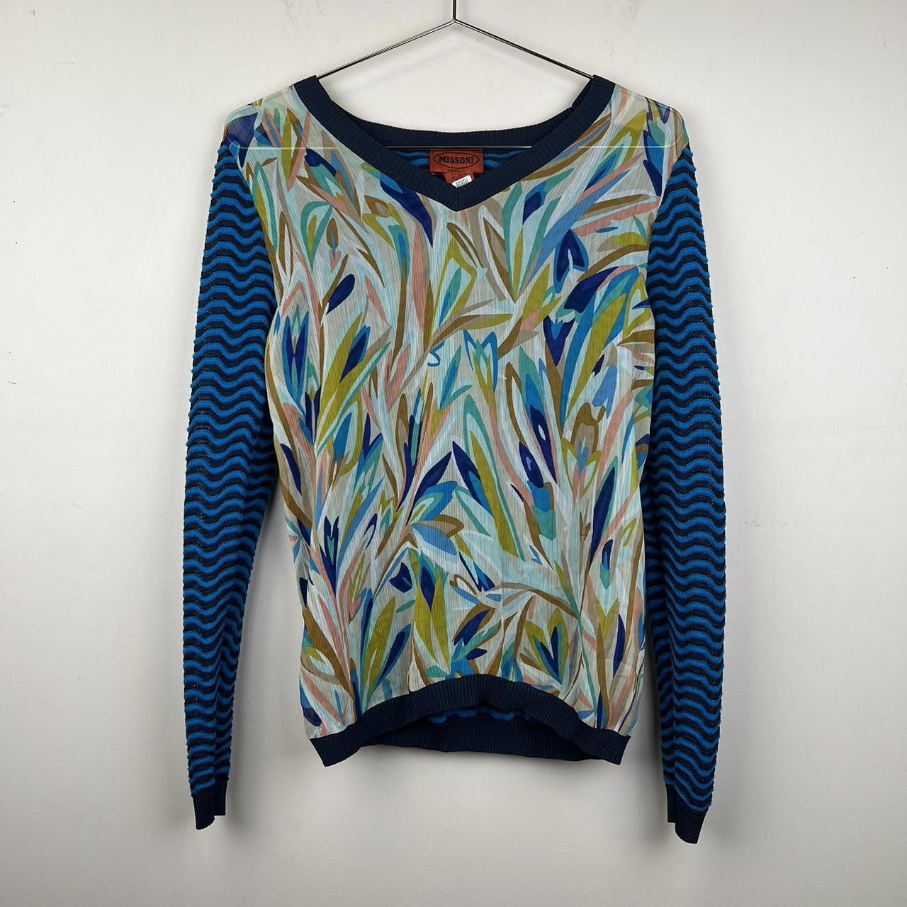 Missoni Colorful Artistic V-Neck Sweater by Missoni Size M / US 6-8 / IT 42-44 - 1 Thumbnail