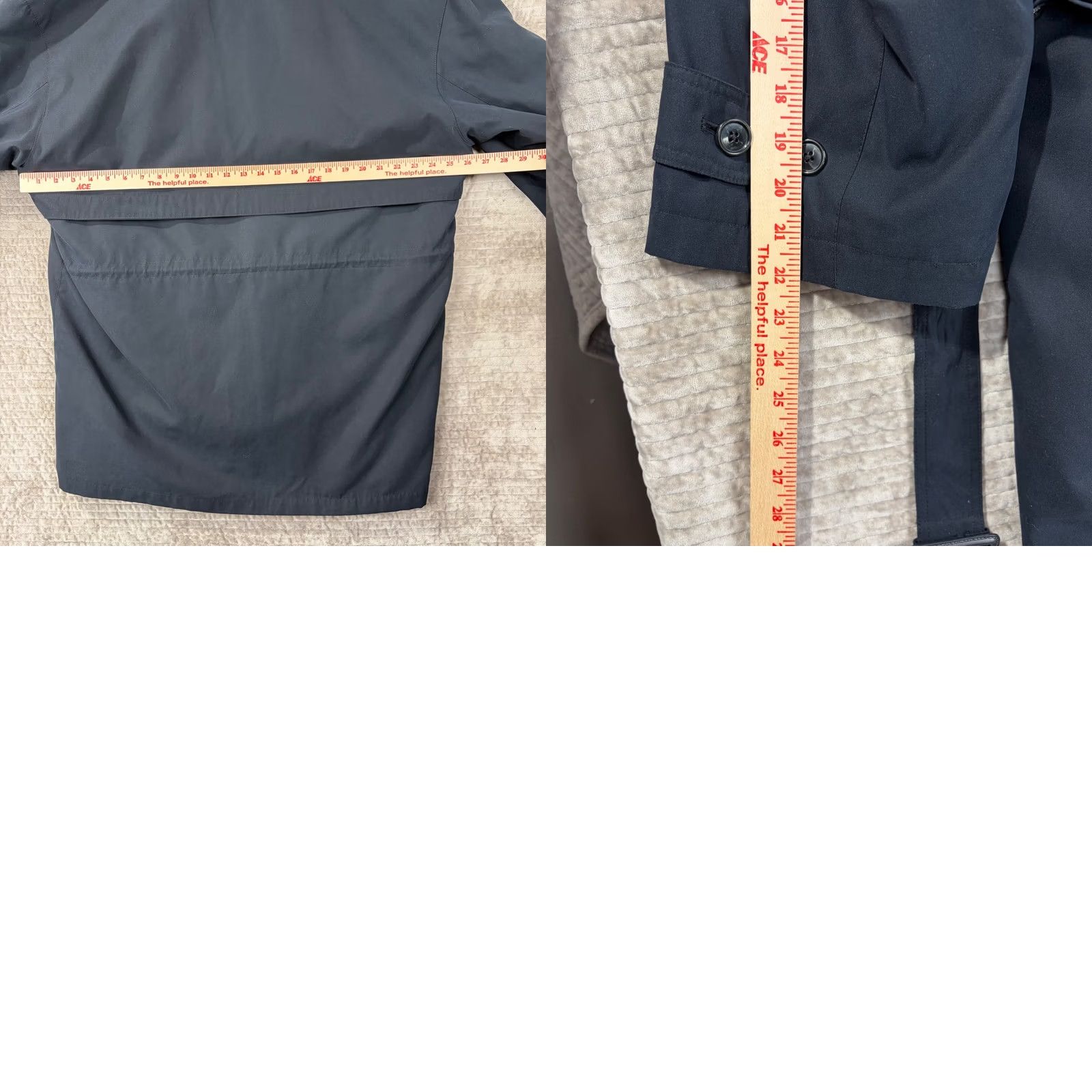 Pierre Cardin Pierre Cardin Trench Coat Coat Belted Long Raincoat 46R Mens Dark Gray Black Satin Polyester Buckle Button Zip Quilted Size US S / EU 44-46 / 1 - 9 Thumbnail