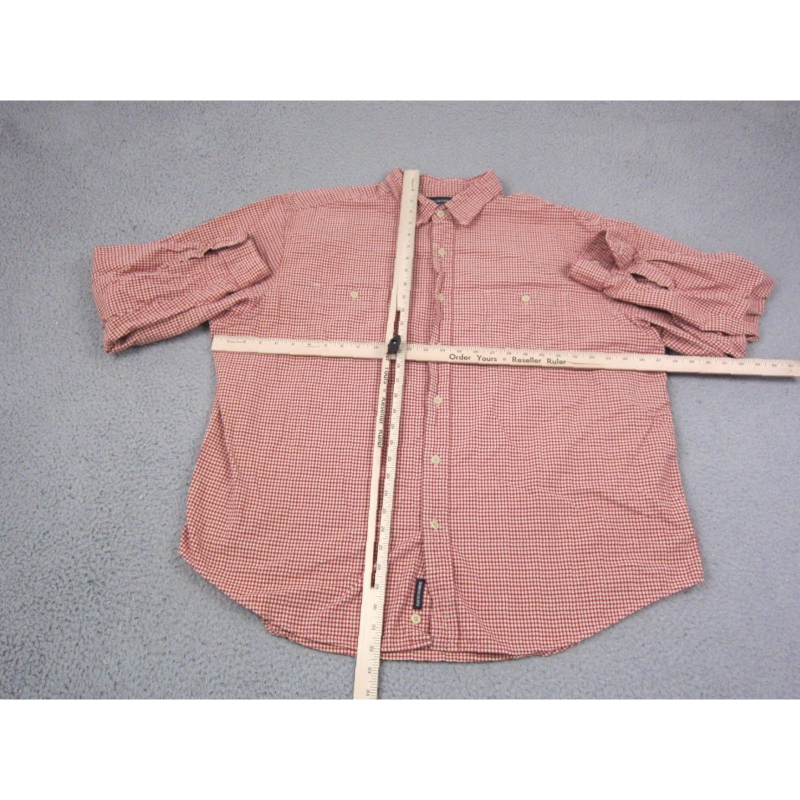 Abercrombie & Fitch Abercrombie & Fitch Shirt XL Orange Gingham Button-Up Mens Vintage No? Size US XL / EU 56 / 4 - 6 Thumbnail