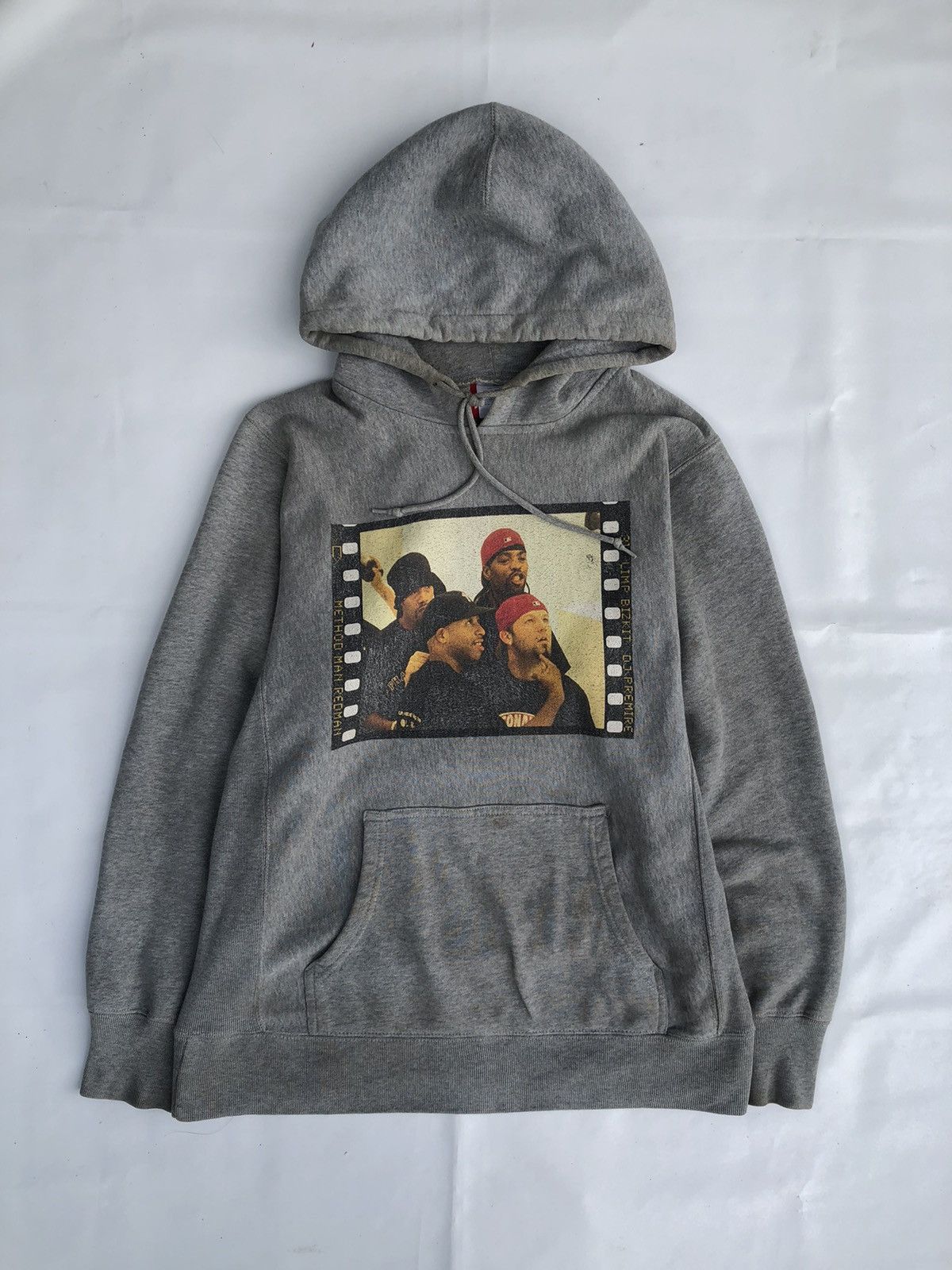 image of Band Tees x Rock Band Limp Bizkit - N2 Gether Featuring Hoodie in Grey, Men's (Size Medium)