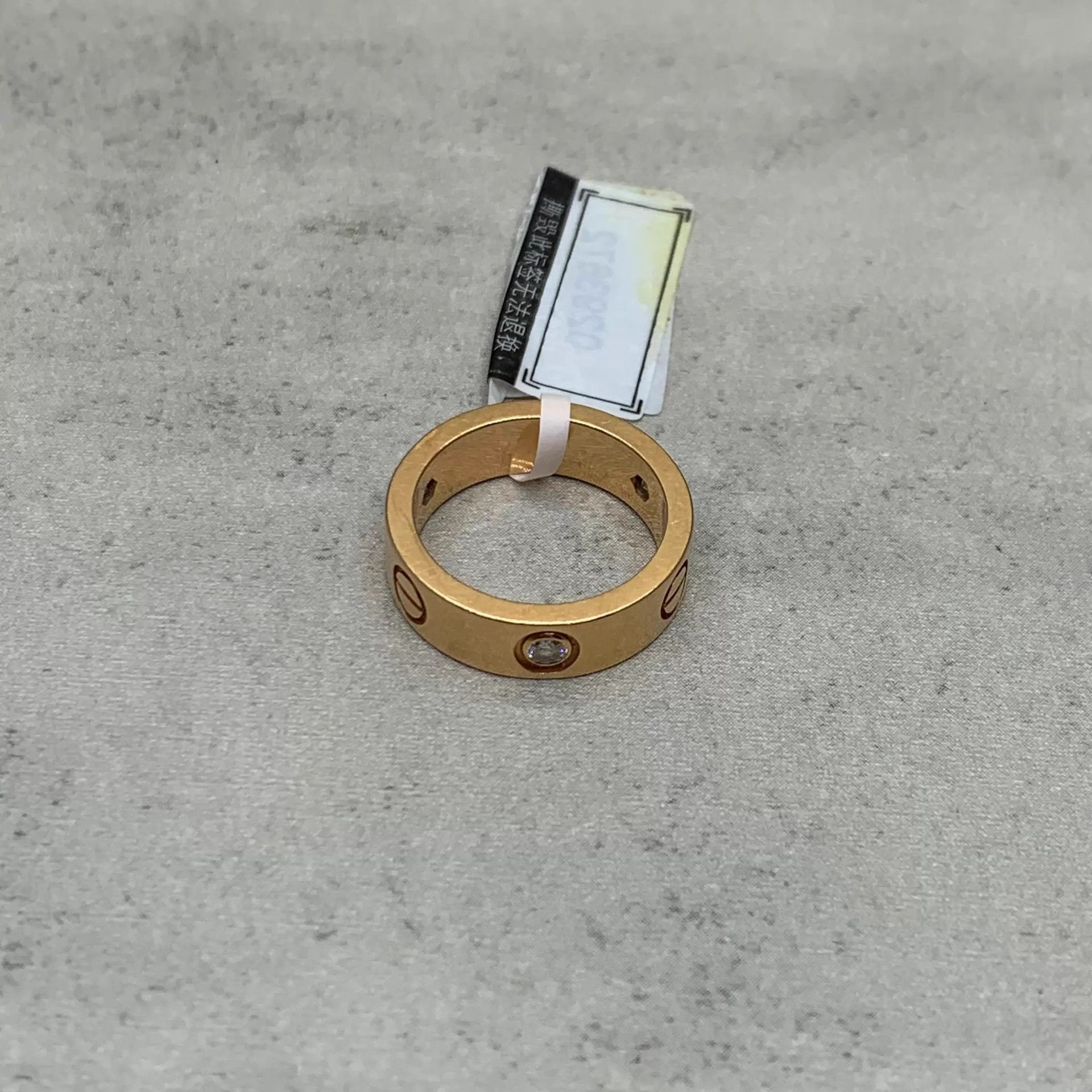 Cartier Cartier 18k Gold 3 Diamond Wide Ring Size 51 95 New Size ONE SIZE - 1 Thumbnail