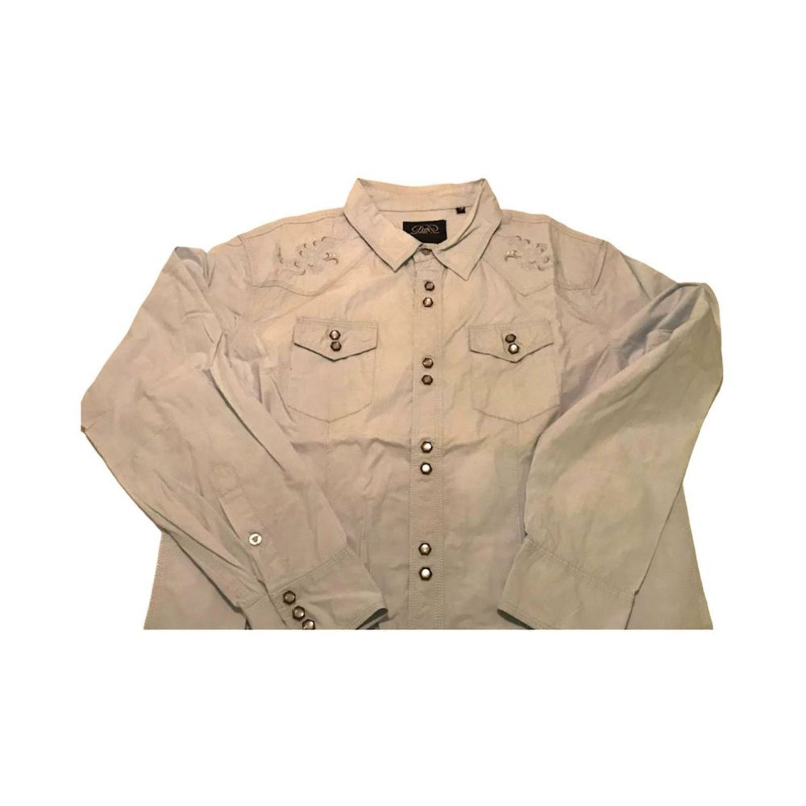 The Unbranded Brand D&D Luxury Denim Men`s Casual Western Shirt L Light Blue Size US L / EU 52-54 / 3 - 2 Thumbnail