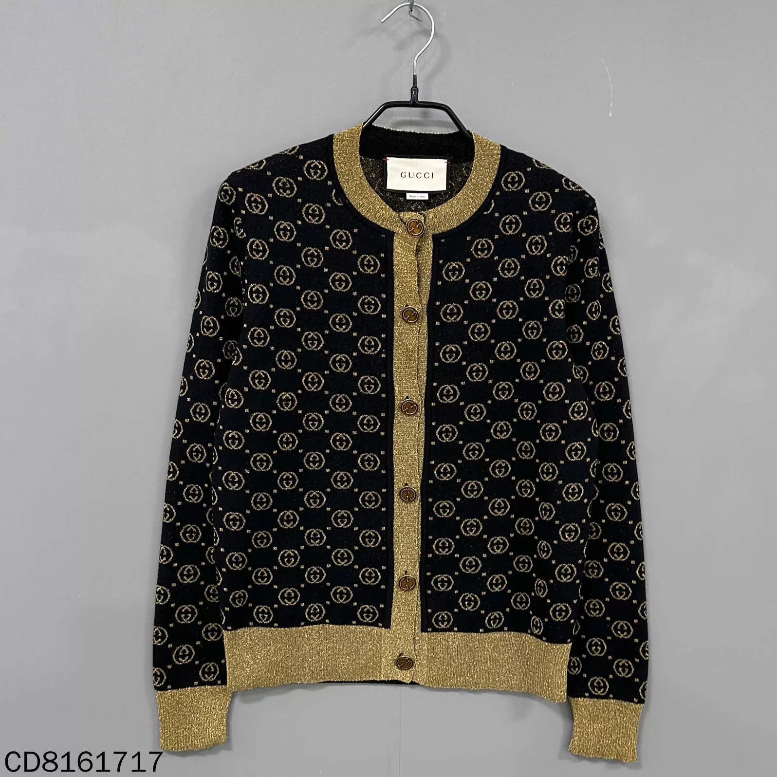 Gucci GUCCI Gold-Thread Jacquard All-Over Print Cardigan S Size S / US 4 / IT 40 - 1 Thumbnail