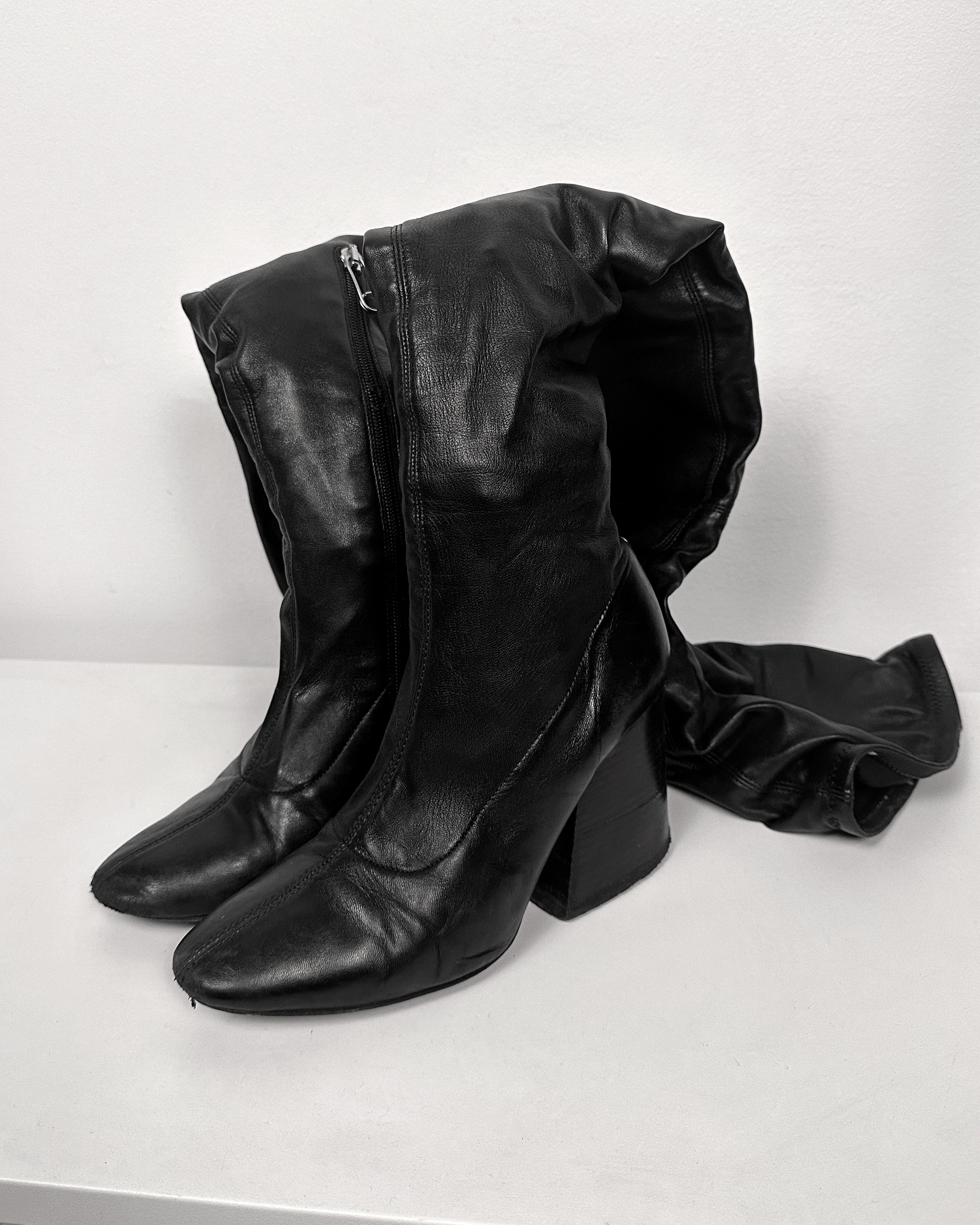 Maison Margiela Maison Margiela Knee High Leather Heels Size US 8 / IT 38 - 5 Thumbnail