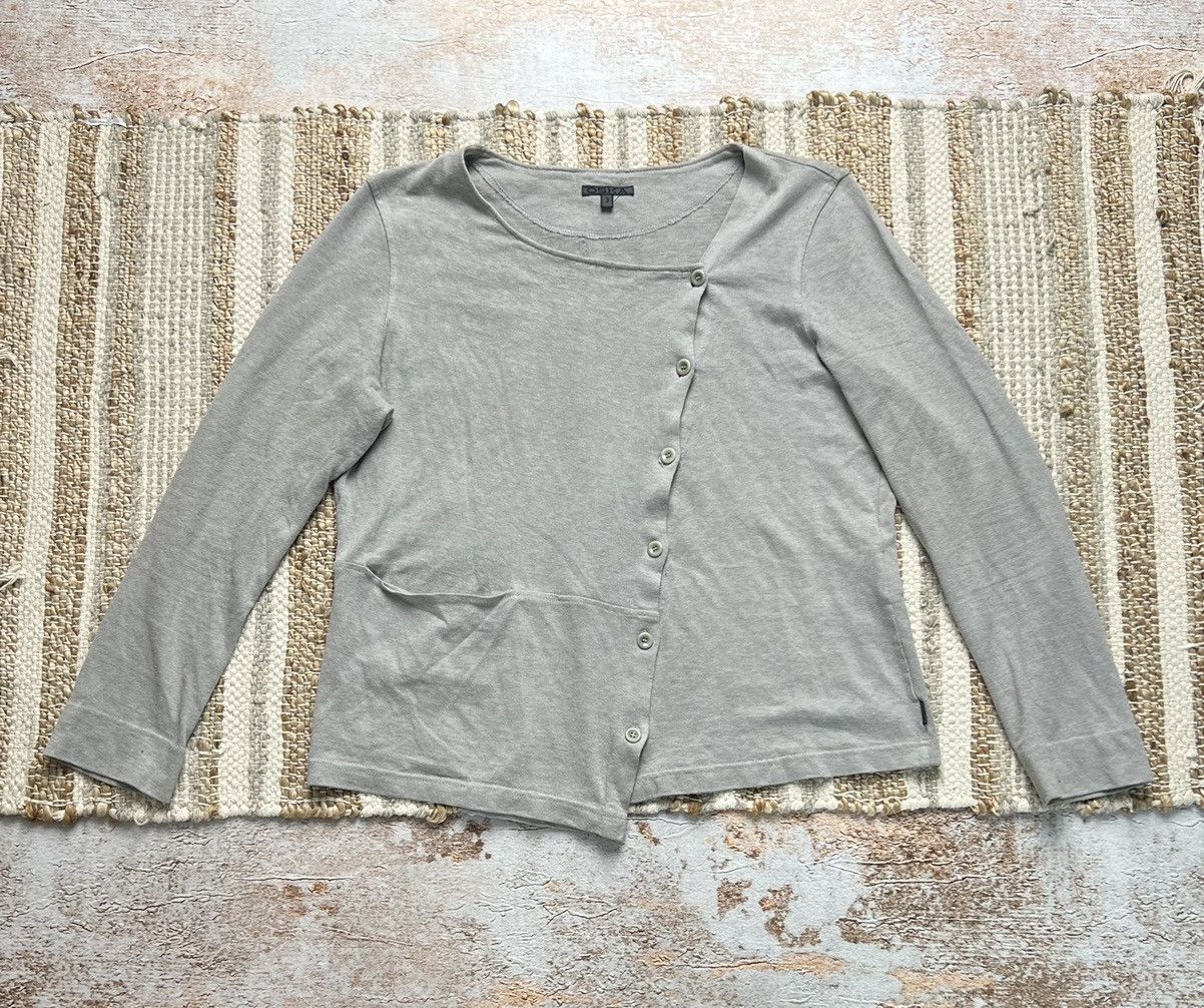 Image of Avant Garde x Vintage Oska Asymmetrical Buttons Sweater in Grey, Men's (Size Small)