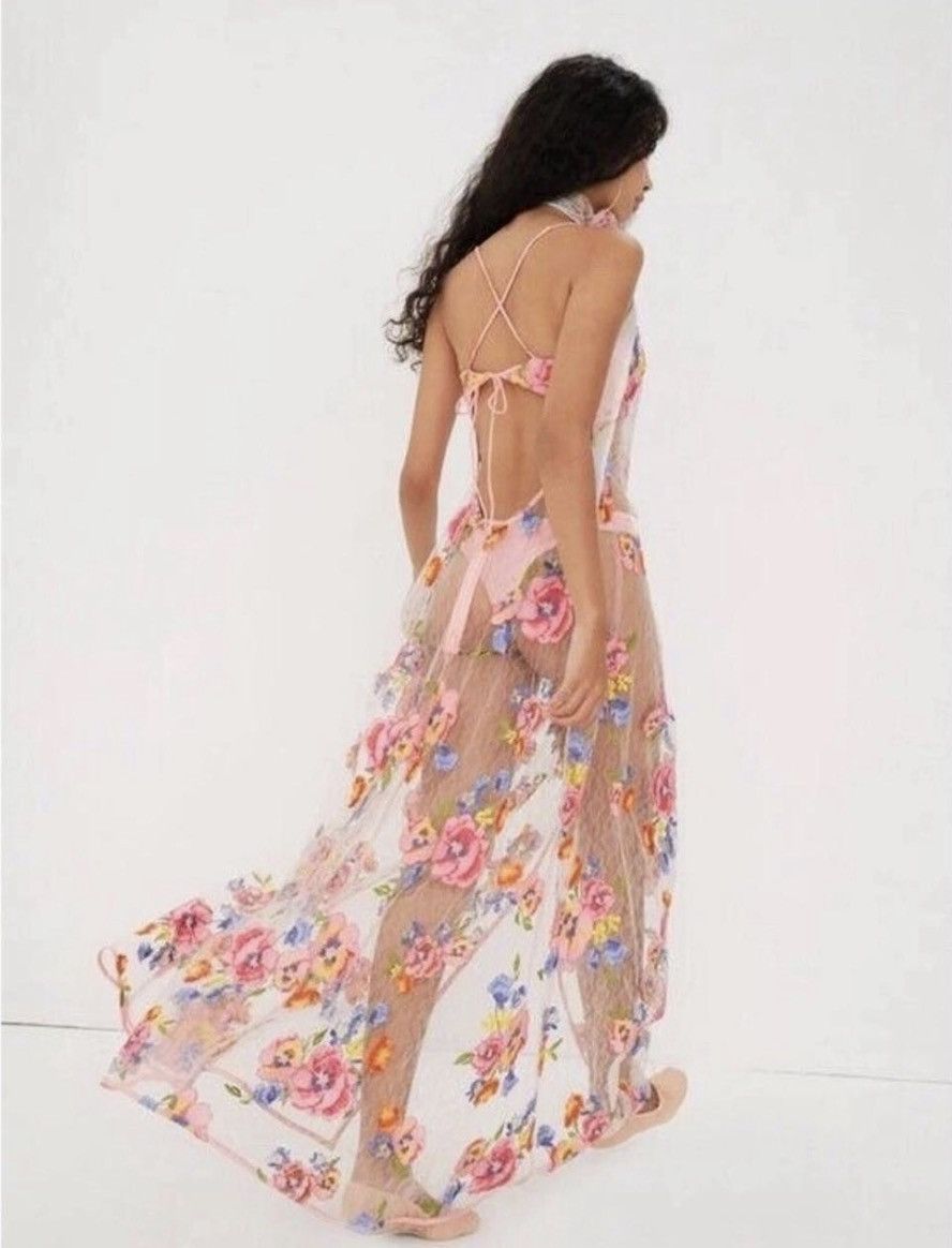 For Love & Lemons Delaney Maxi Dress NWT Size L / US 10 / IT 46 - 3 Thumbnail