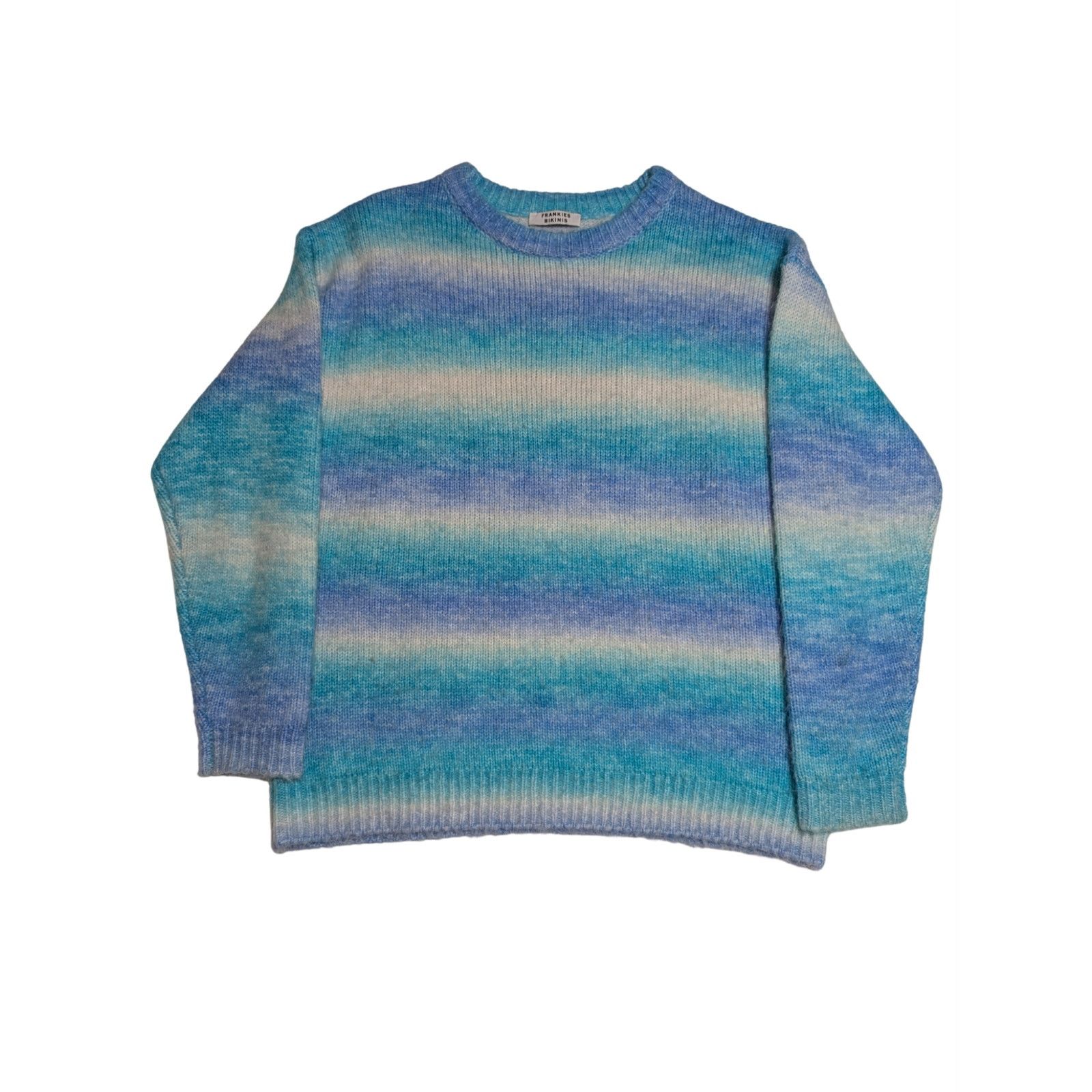 Other Frankies Bikinis Bennie Oversized Blue Horizon Knit Sweater Size L / US 10 / IT 46 - 5 Thumbnail