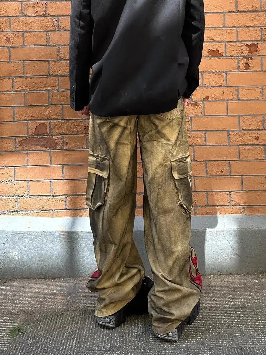 Japanese Brand Loose flame personality floor mopping jeans Size US 32 / EU 48 - 4 Thumbnail