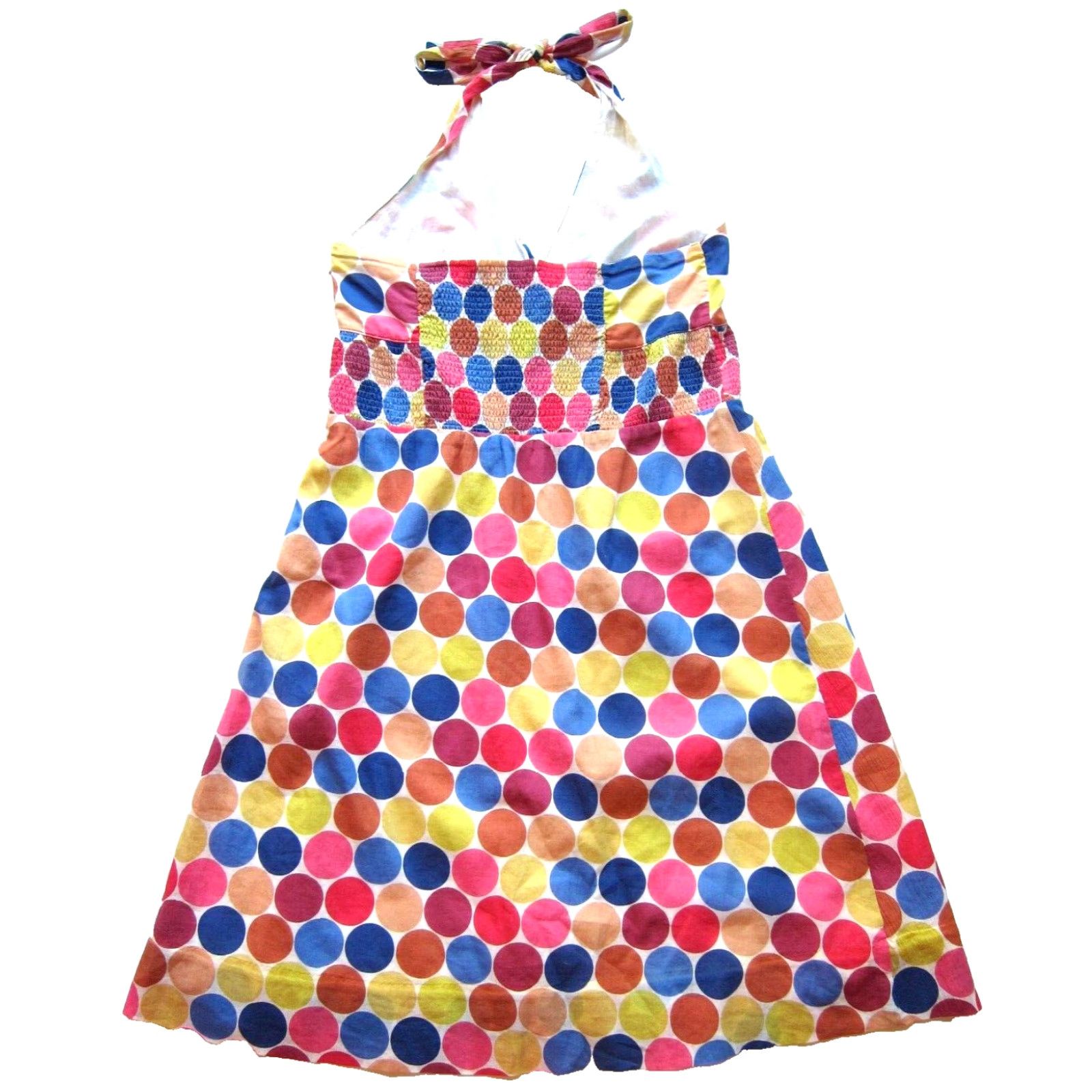 Vintage Maeve Anthropologie Cotton Pink Blue Yellow Polka Dot Halter Tank Dress 4 Size S / US 4 / IT 40 - 2 Thumbnail