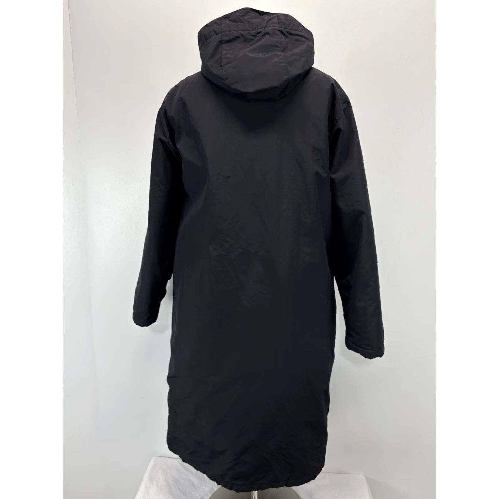 Lands' End Lands' End Black Long Coat Parka Women M 10 12 Fleece Lined Zip Hook & Loop Winter Nylon Polyester Lining Zipper Women Size M / US 6-8 / IT 42-44 - 3 Thumbnail