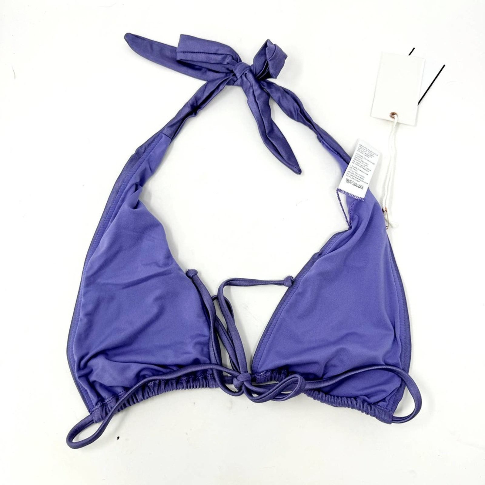 Good American Good American Lilac Shine Ruched Halter Bikini 3/ Large NWT Size ONE SIZE - 5 Thumbnail