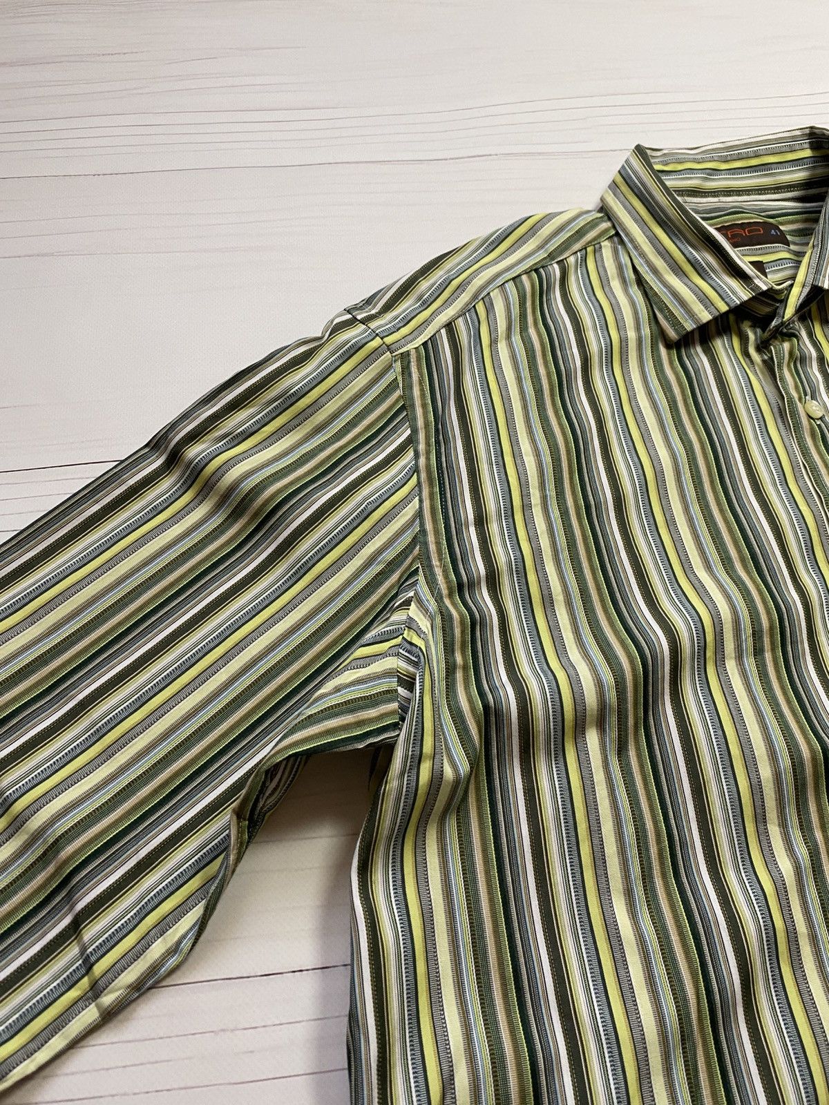 Etro × Vintage Vintage Etro Via Spartaco 3 striped designy button up shirt Size US L / EU 52-54 / 3 - 10 Thumbnail