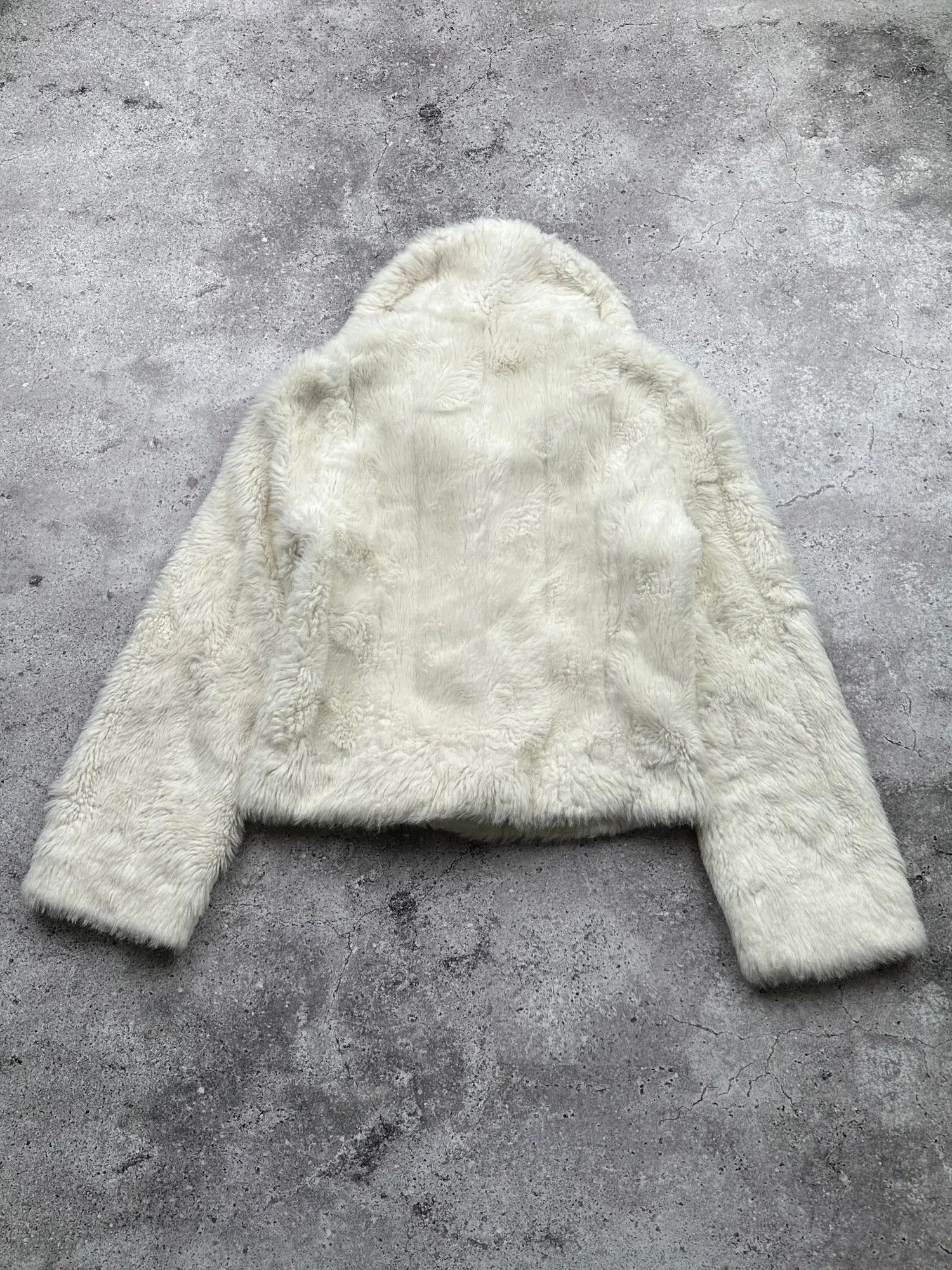 Japanese Brand Vintage Cropped Faux Fur Coat C143(V78)(E8) Size M / US 6-8 / IT 42-44 - 5 Thumbnail