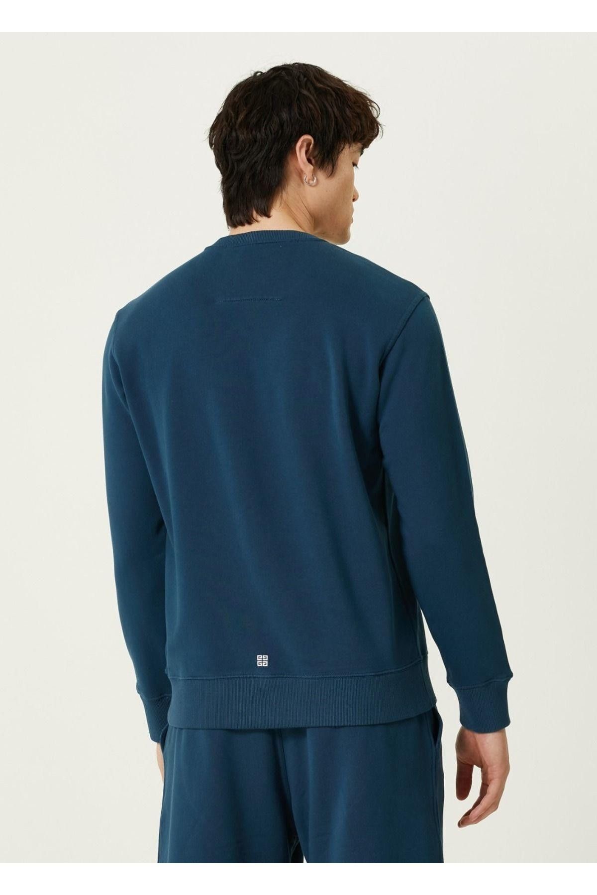 Givenchy Petrol Blue Archetype Logo Sweatshirt Size US M / EU 48-50 / 2 - 4 Thumbnail