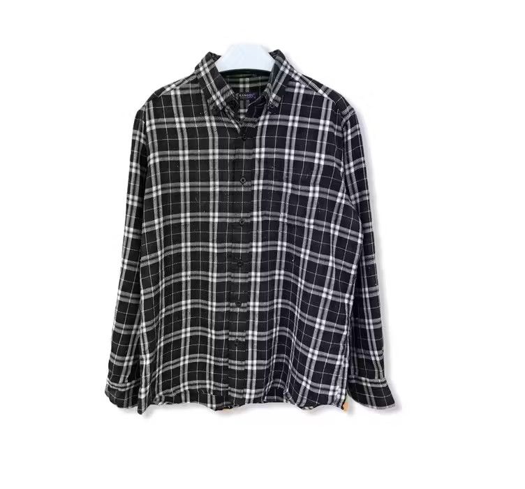 image of Flannel x Kangol Plaid Tartan Button Up Shirt, Men's (Size Medium)