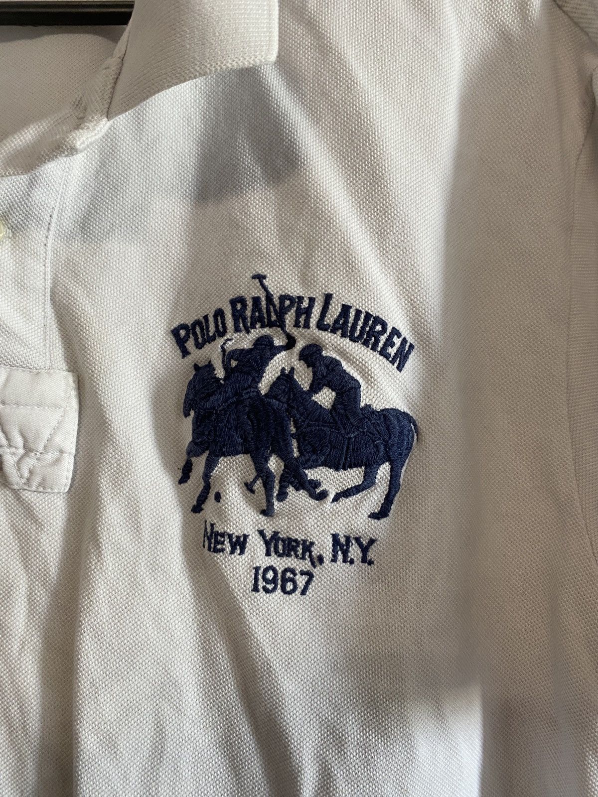 Polo Ralph Lauren × Vintage Polo Shirt by Polo Ralph Lauren Bid Pony New York Size US XL / EU 56 / 4 - 3 Thumbnail