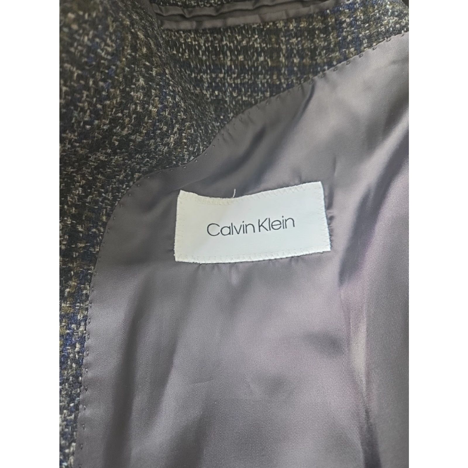 Calvin Klein CALVIN KLEIN Overcoat Coat Slim Wool Gray 44R Men Long Plaid Button Pros`per` Car XK? Size US S / EU 44-46 / 1 - 5 Thumbnail