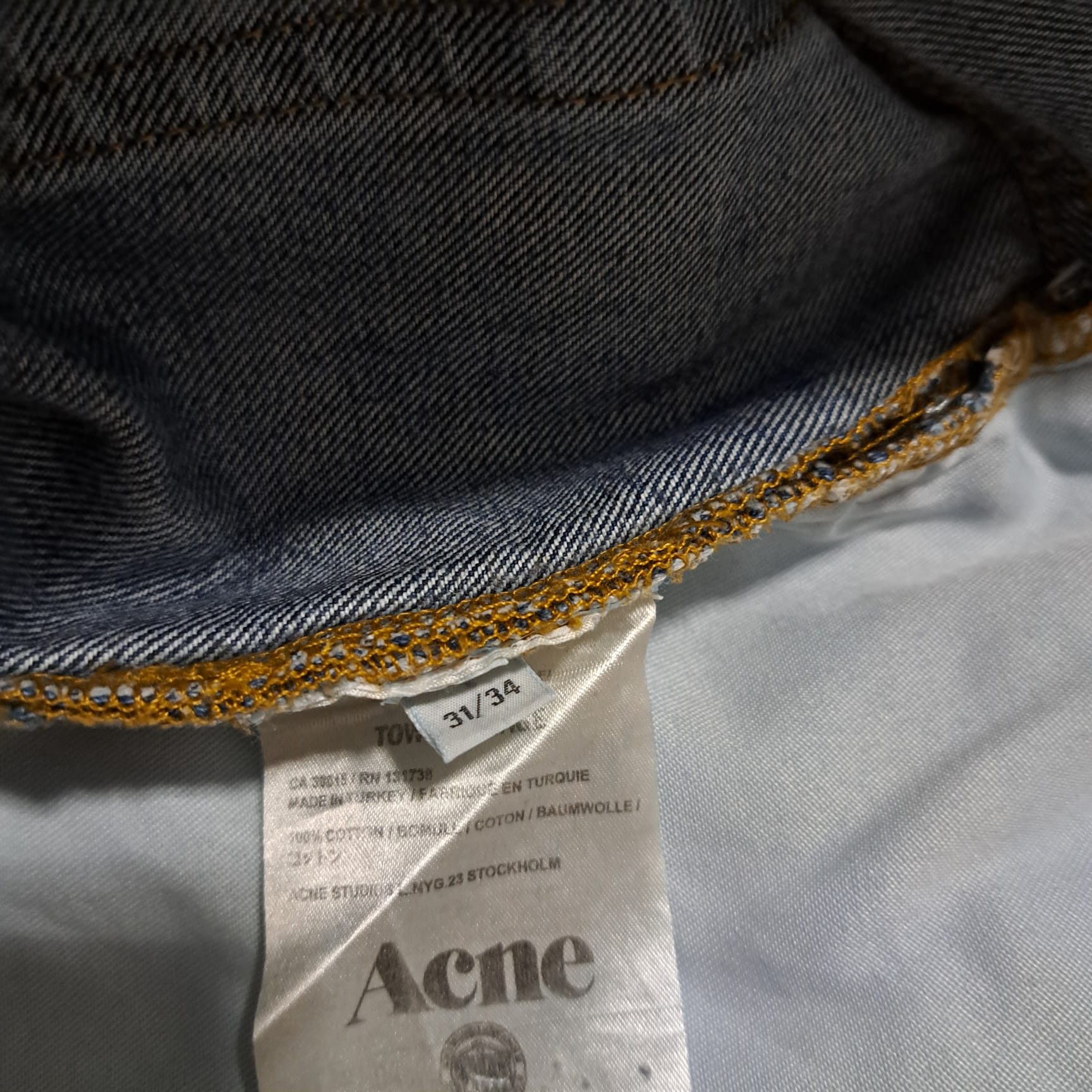 Acne Studios Town Vintage Washed Blue Denim Size US 31 - 4 Thumbnail
