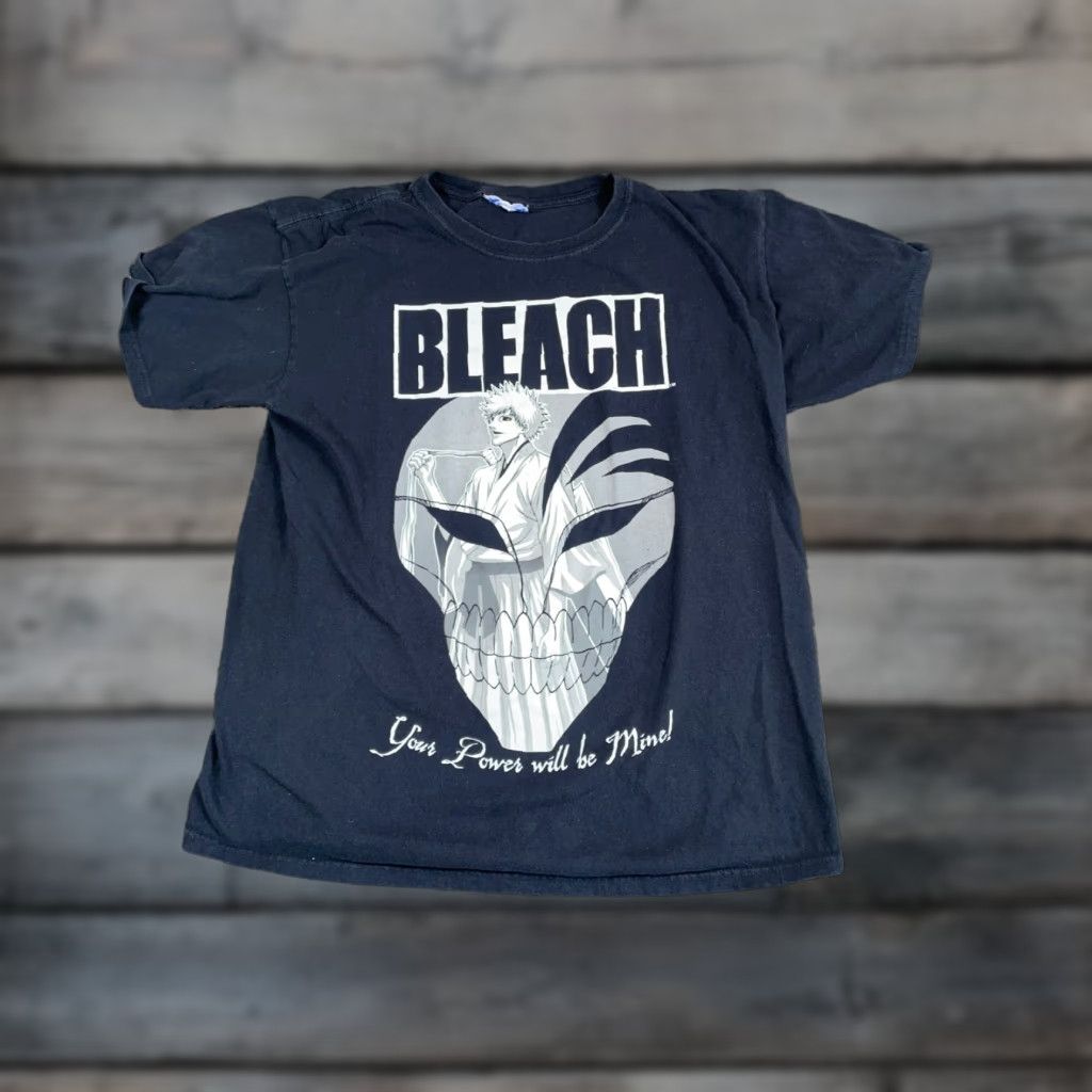 Vintage Bleach T-Shirt Black Adult Medium Graphic Anime Your Power Will Be Mine Size US M / EU 48-50 / 2 - 1 Thumbnail