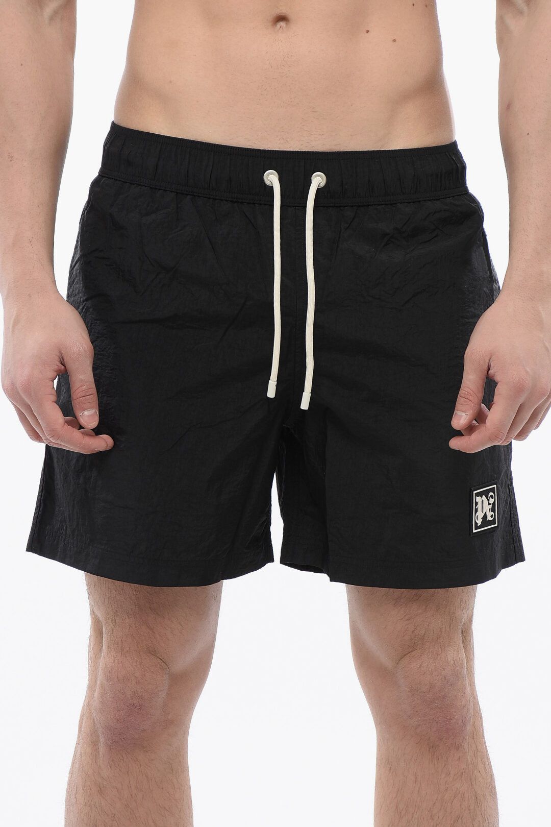 Palm Angels og1mm0825 Drawstringed Swimshort in Black Size US 28 / EU 44 - 1 Thumbnail