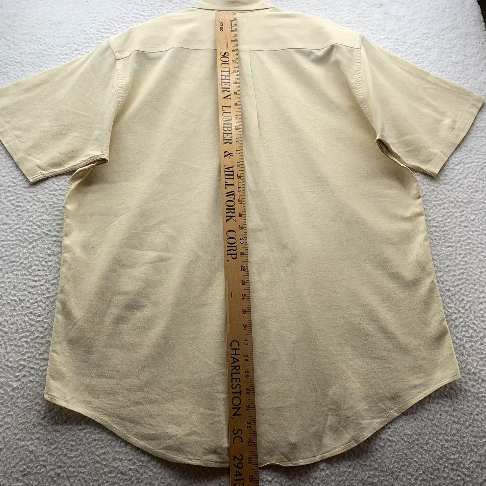 Brooks Brothers VINTAGE Brooks Brothers Sport Shirt Mens Large L Yellow Linen Blend USA Made Preppy Comfort Short Sleeve Button-Down Collared Size US L / EU 52-54 / 3 - 6 Thumbnail