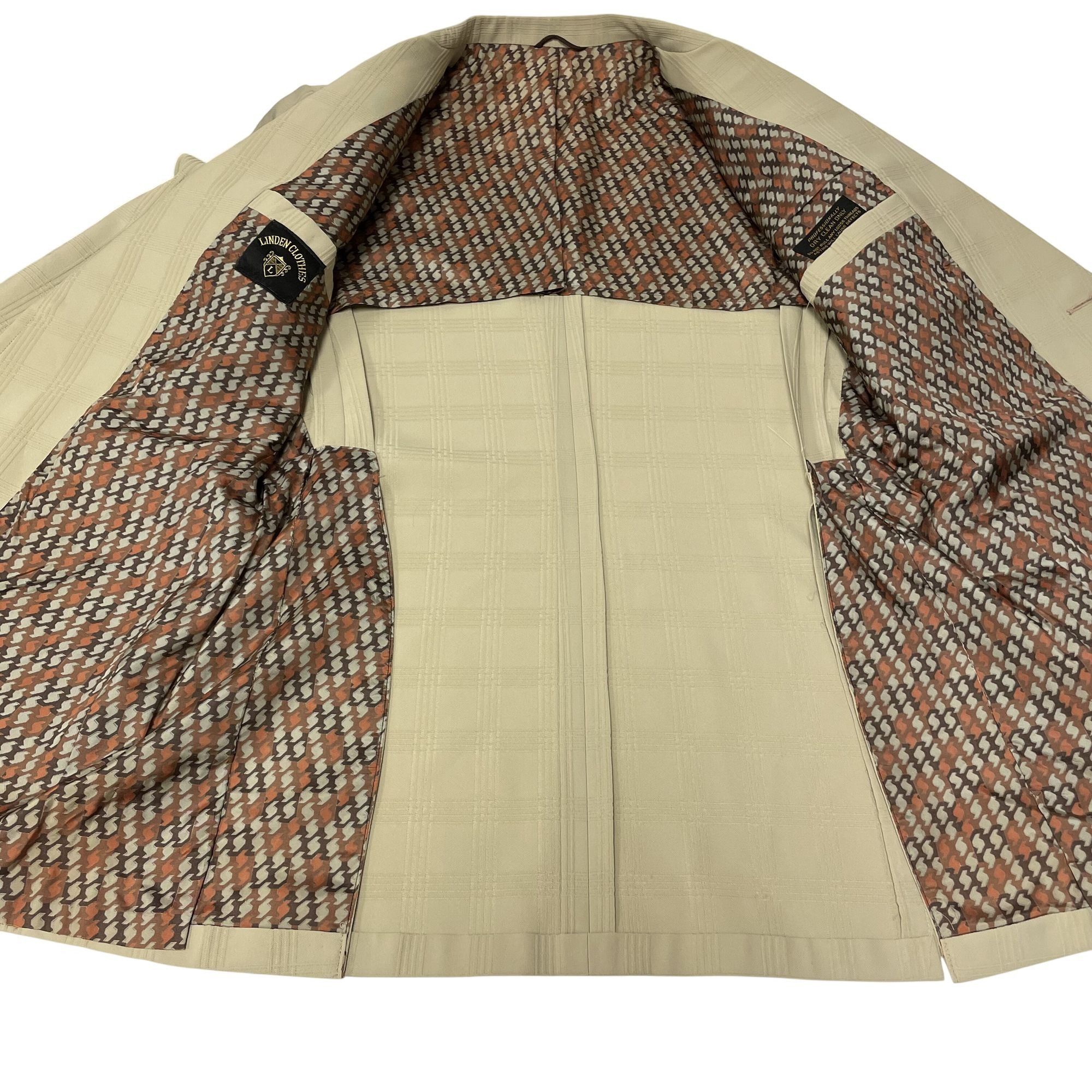 Other Vtg Linden Clothes Khaki Sport Coat TEXTURED Jacket Size 38L - 4 Thumbnail