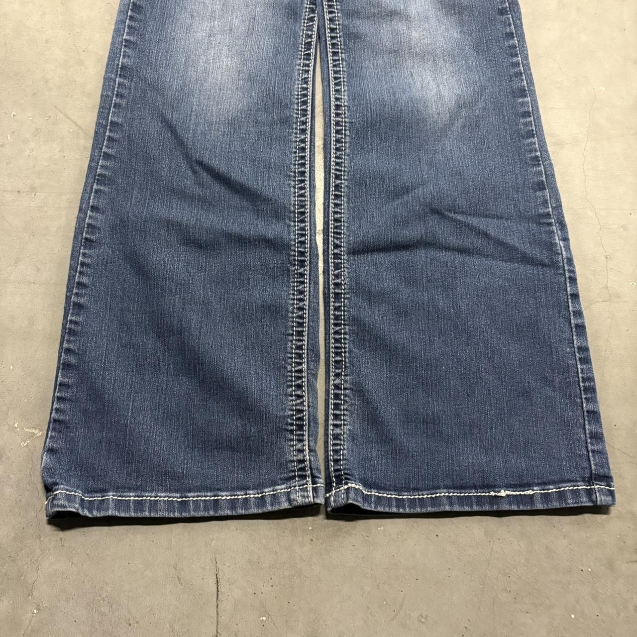 Vintage Crazy Vintage Y2K/2000s Flare Grunge Streetwear Style Dark Wash Denim Jeans! Size US 28 / EU 44 - 3 Thumbnail