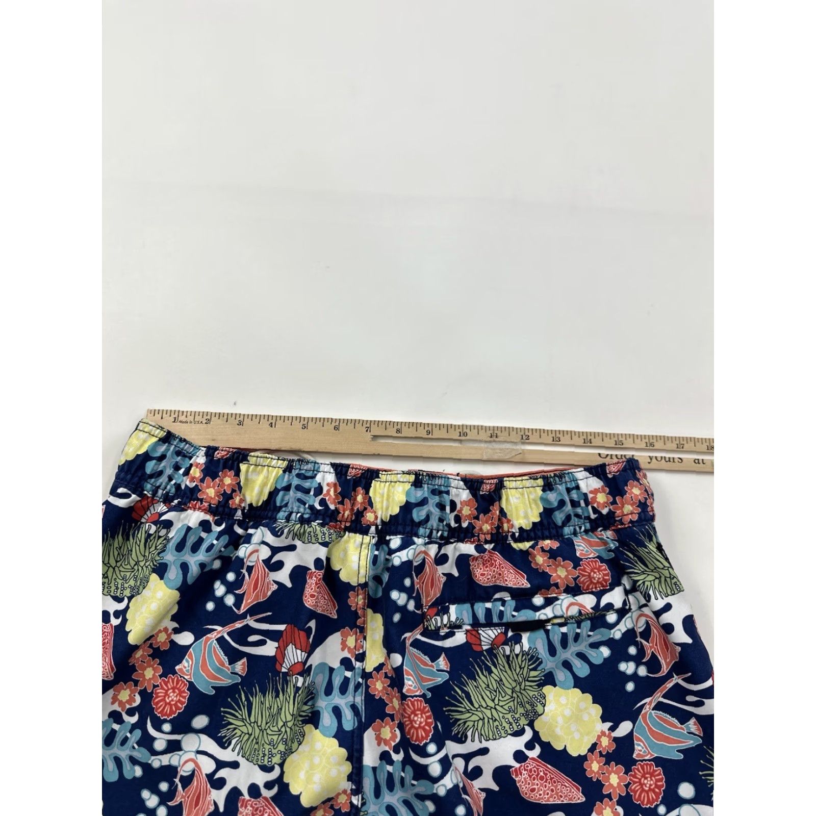 Nautica Nautica Board Shorts Men L Ocean Swim Trunks Coral Fish Urchin Multicolor 90s Beach Pattern Floral Lifeguard Surfing Recreational Bottom Mens Size US 33 - 7 Thumbnail